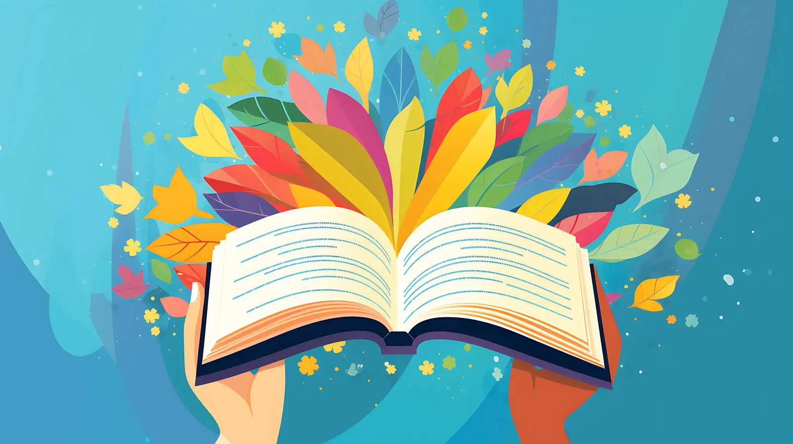 Educational Book on Colorful Background — free download from Dotvec