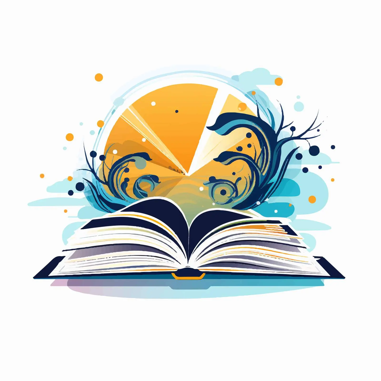 Cartoon Book Line Vector Illustration — free download from Dotvec