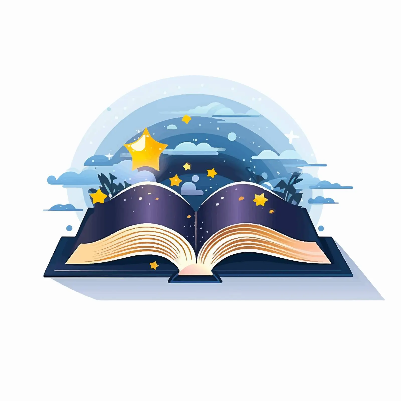 Cartoon Book Line Vector Illustration — free download from Dotvec