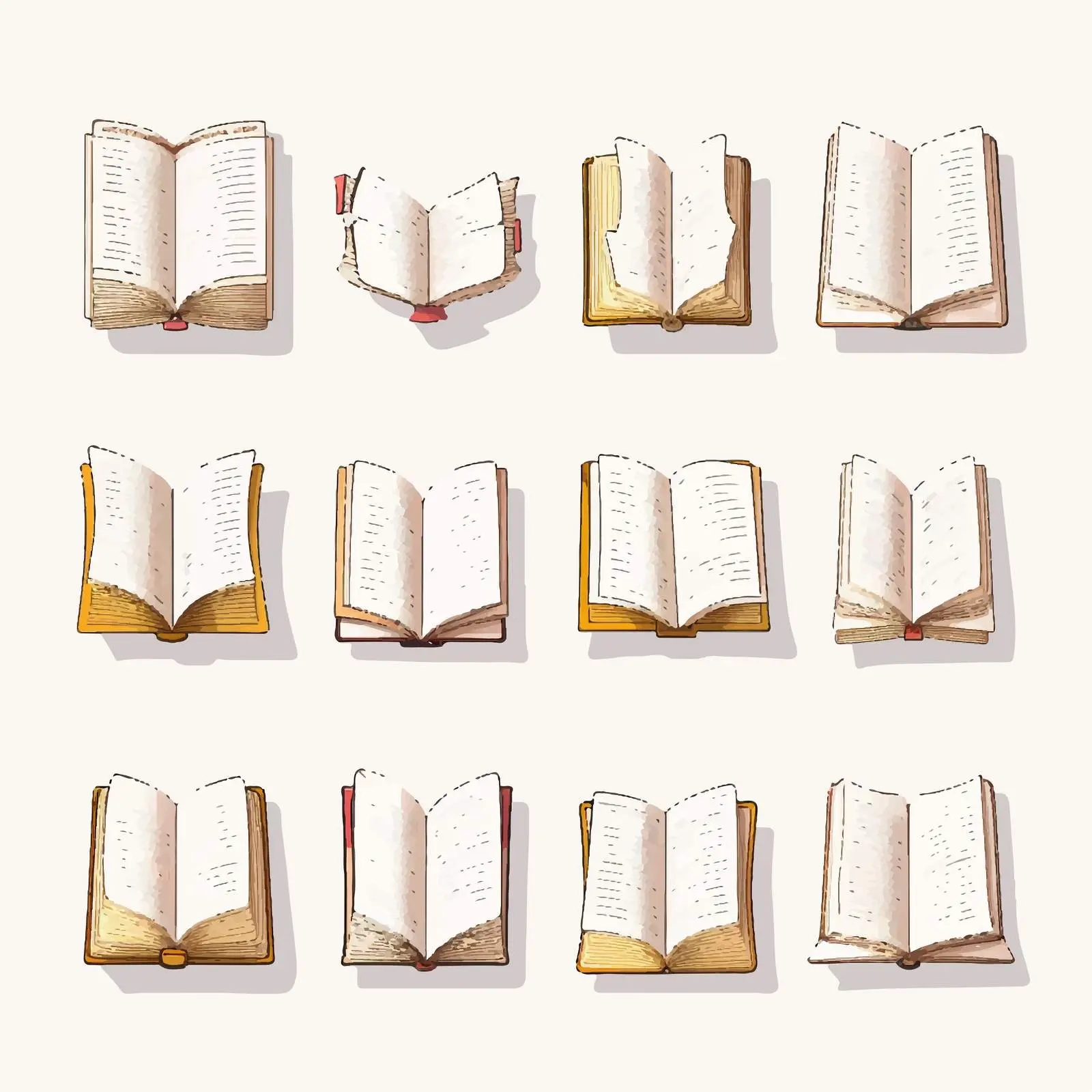 Book Line Vector Illustration on White Background — free download from Dotvec