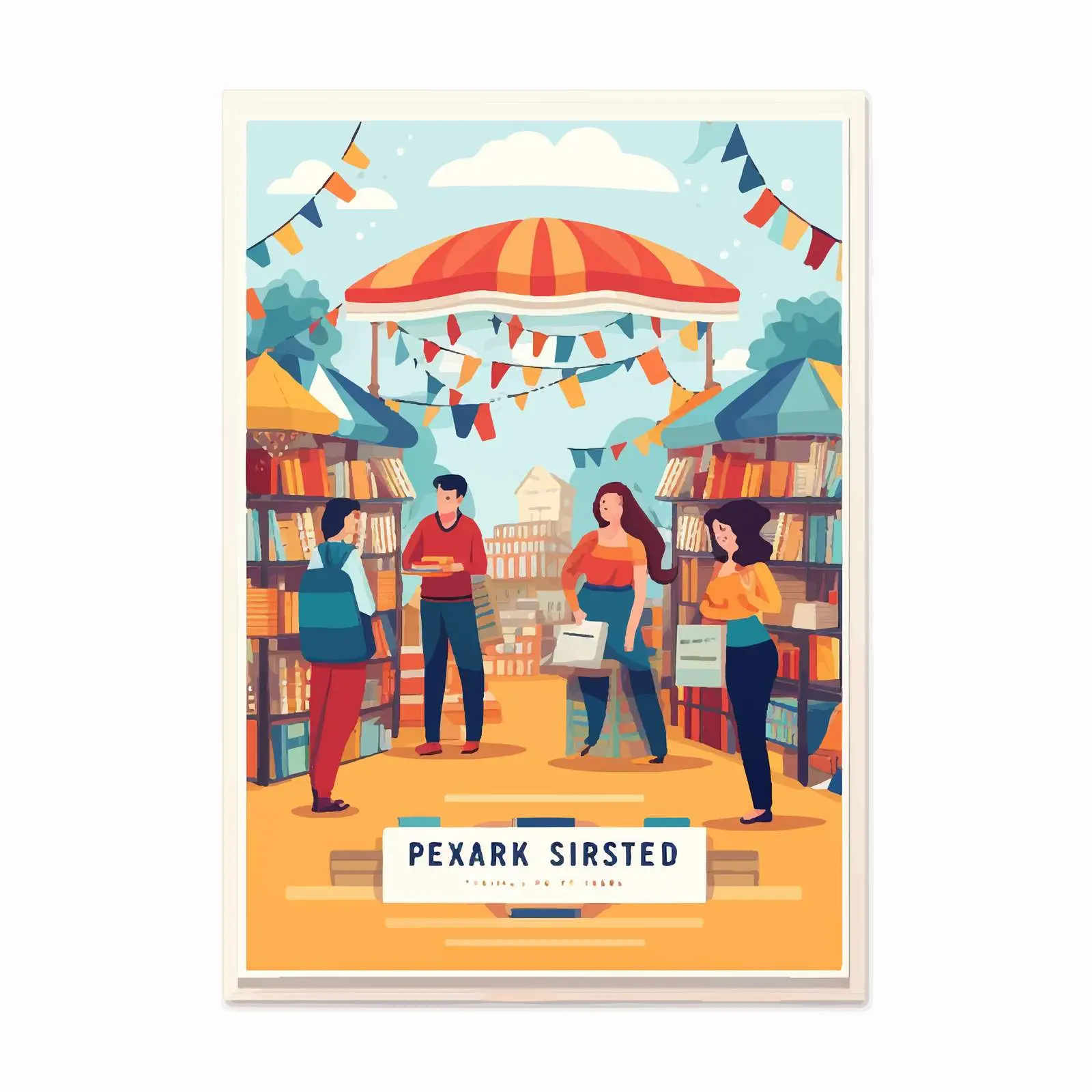 Library Bookshop Literature Fair Flyer Design — free download from Dotvec