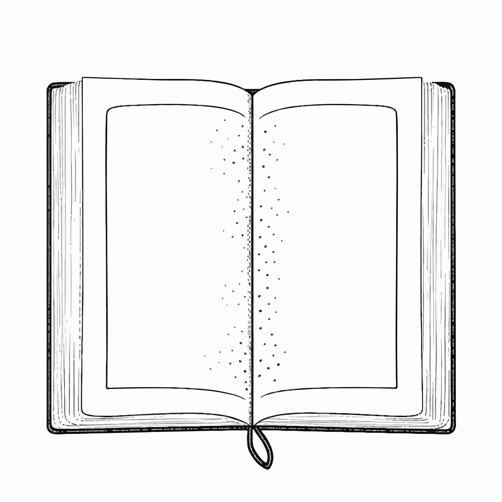 Book Outline Vector Illustration on White Background — free download from Dotvec