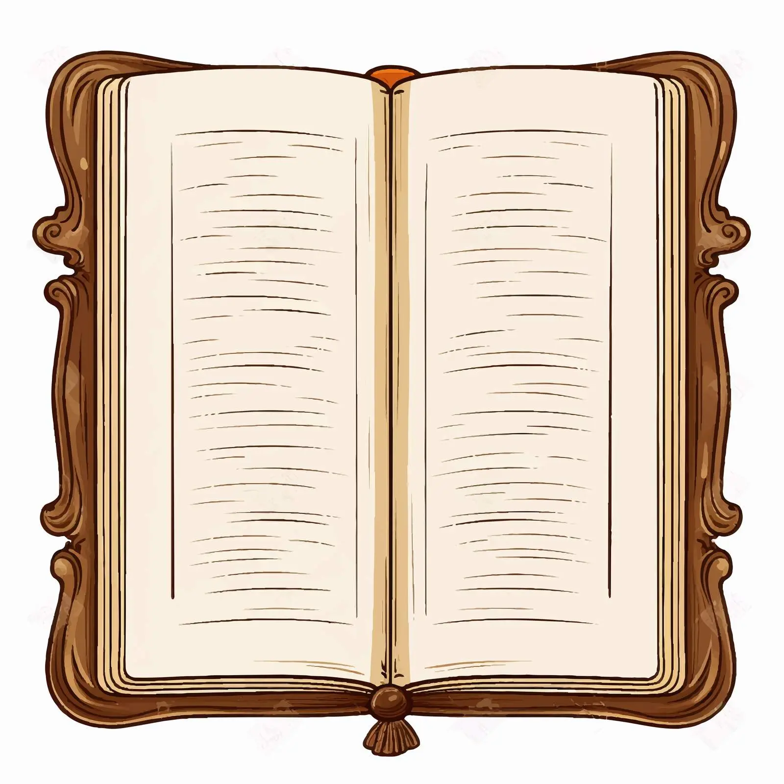 Book Outline Vector Illustration on White Background — free download from Dotvec