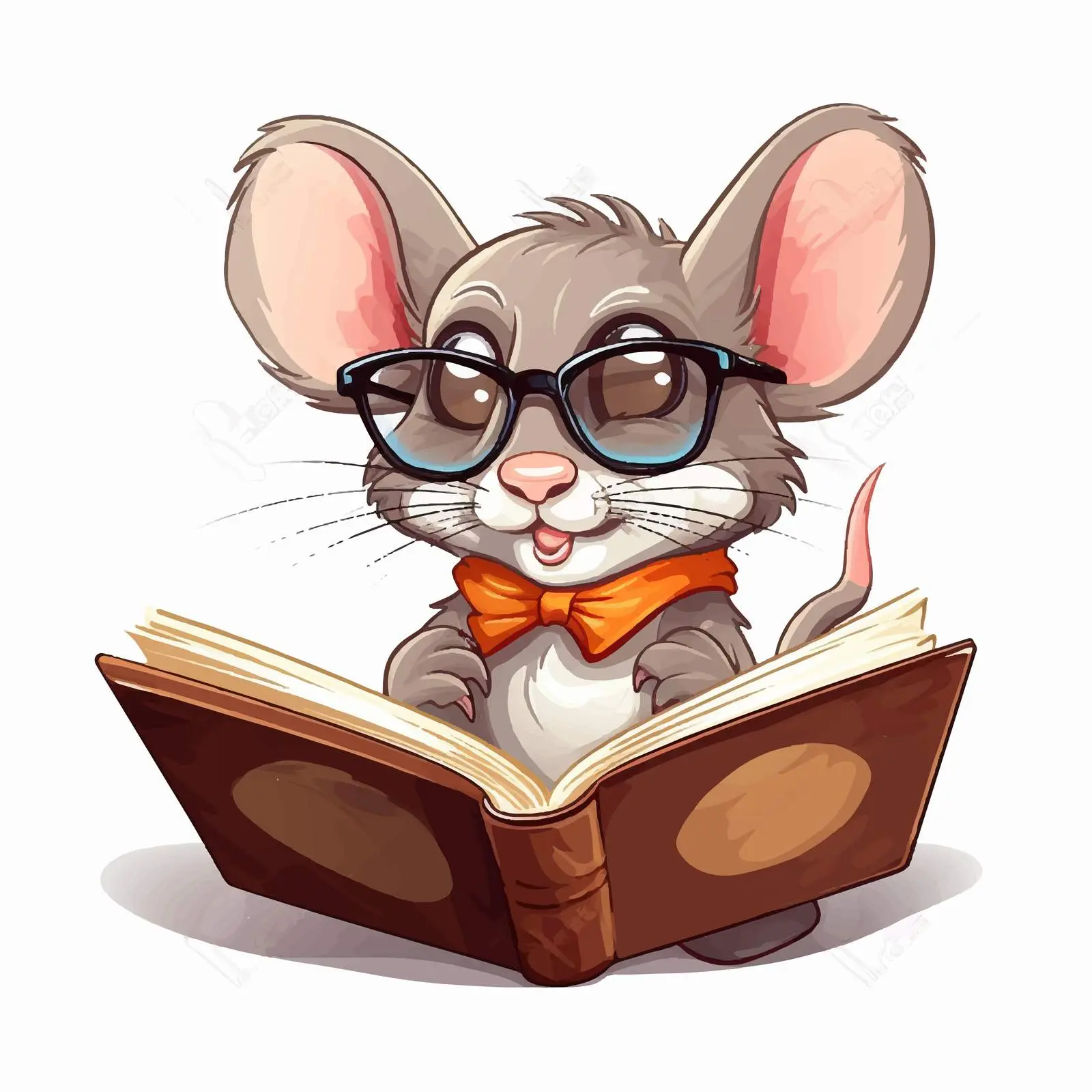 Wise Rat with Glasses Enjoying Knowledge – free knowledge image from Dotvec