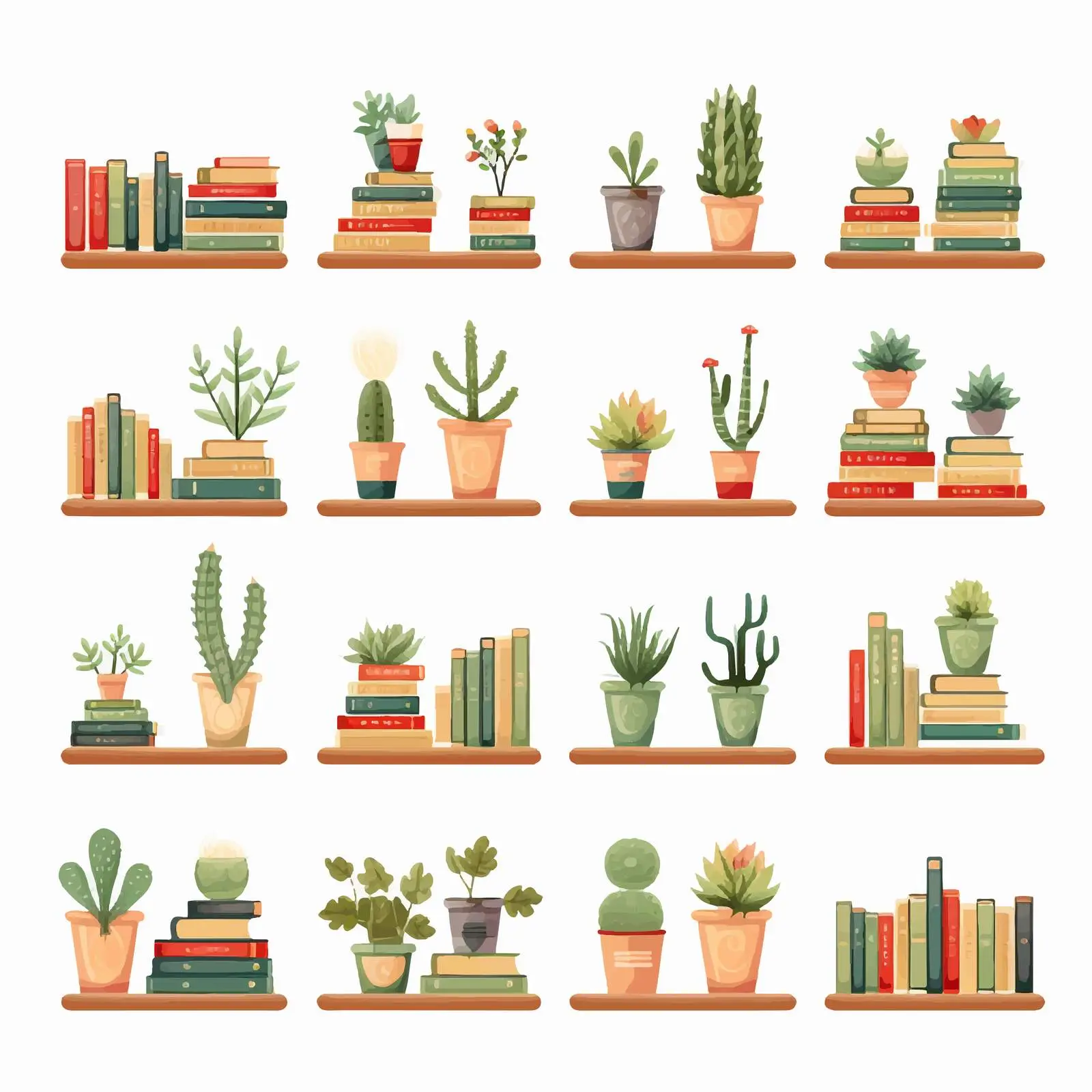 Colorful Kids Literature Book Spines on Shelves — free download from Dotvec