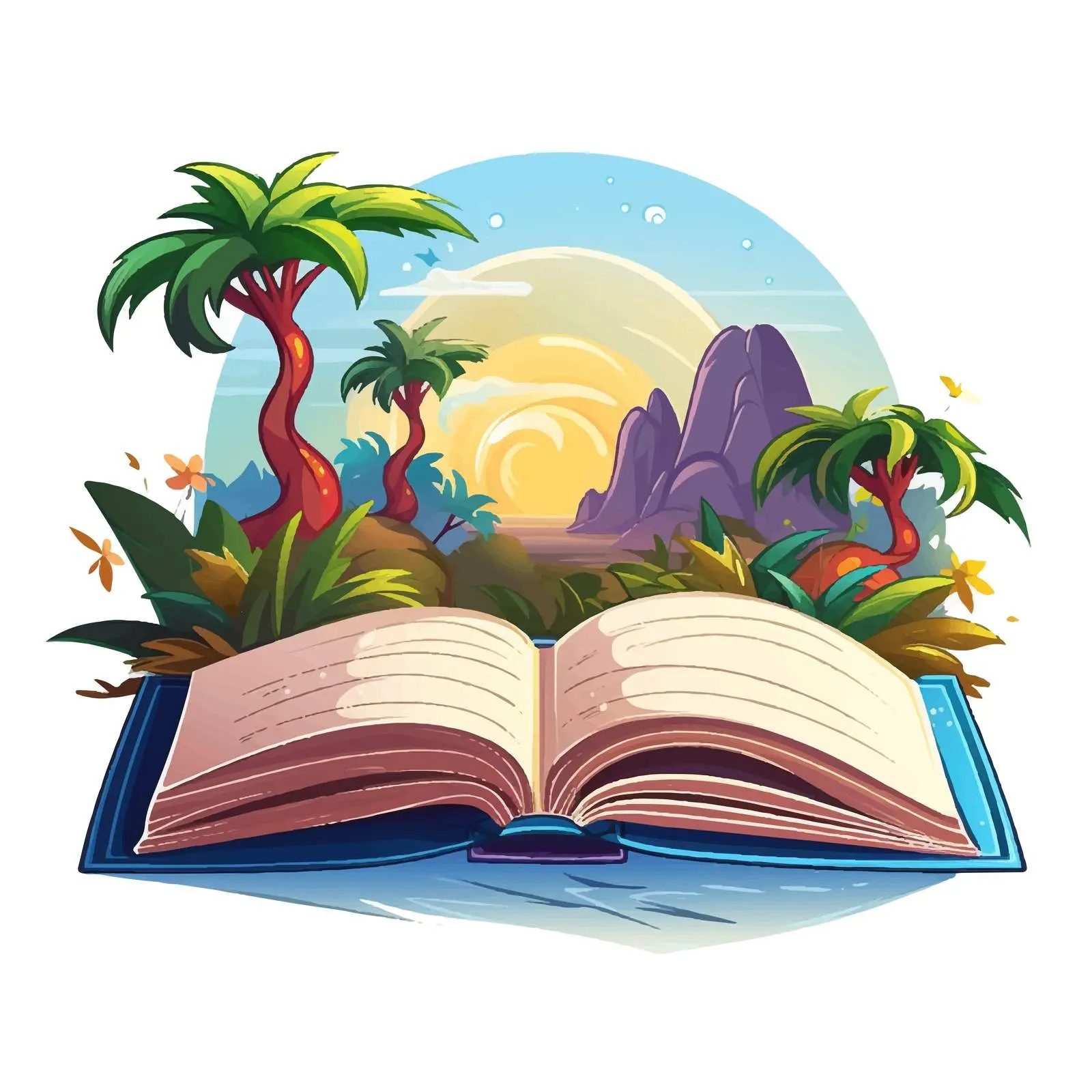 Cartoon Book Vector Illustration Isolated on White — free download from Dotvec