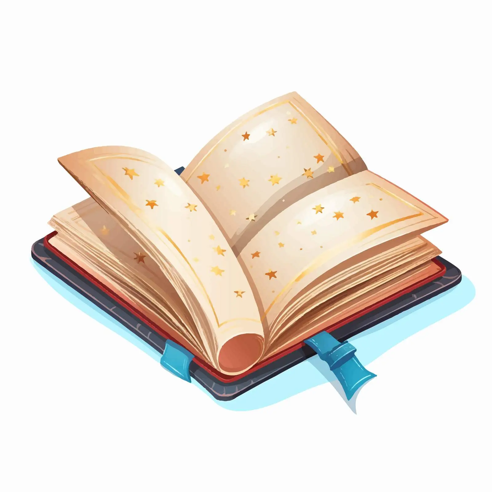 Top View Book Vector Illustration on White Background — free download from Dotvec