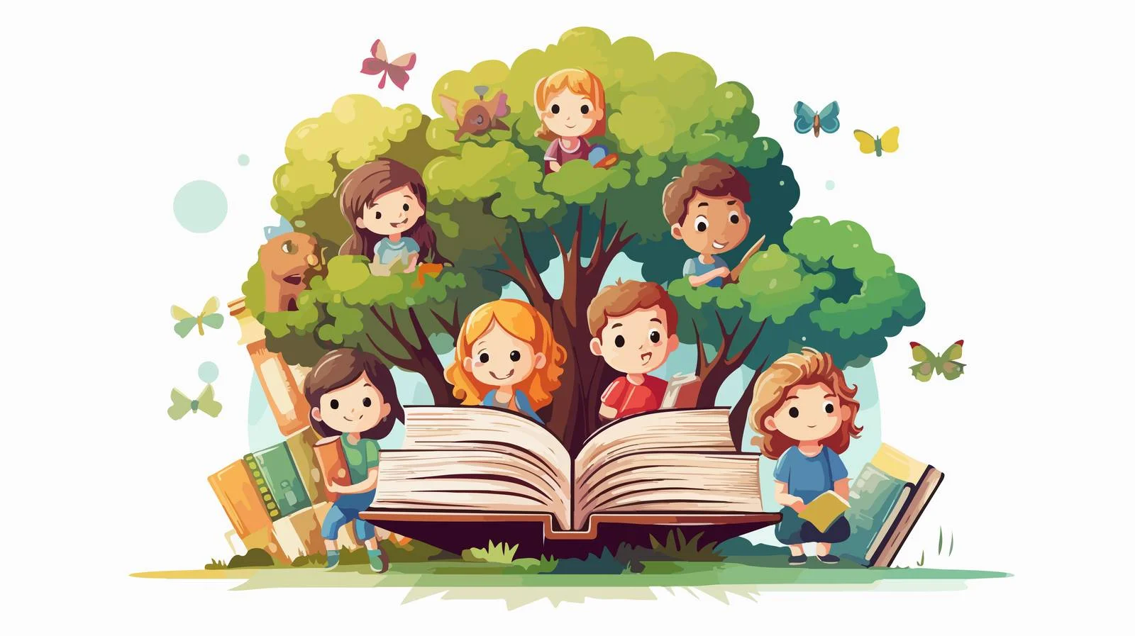 Vibrant Educational Book Cover — free download from Dotvec