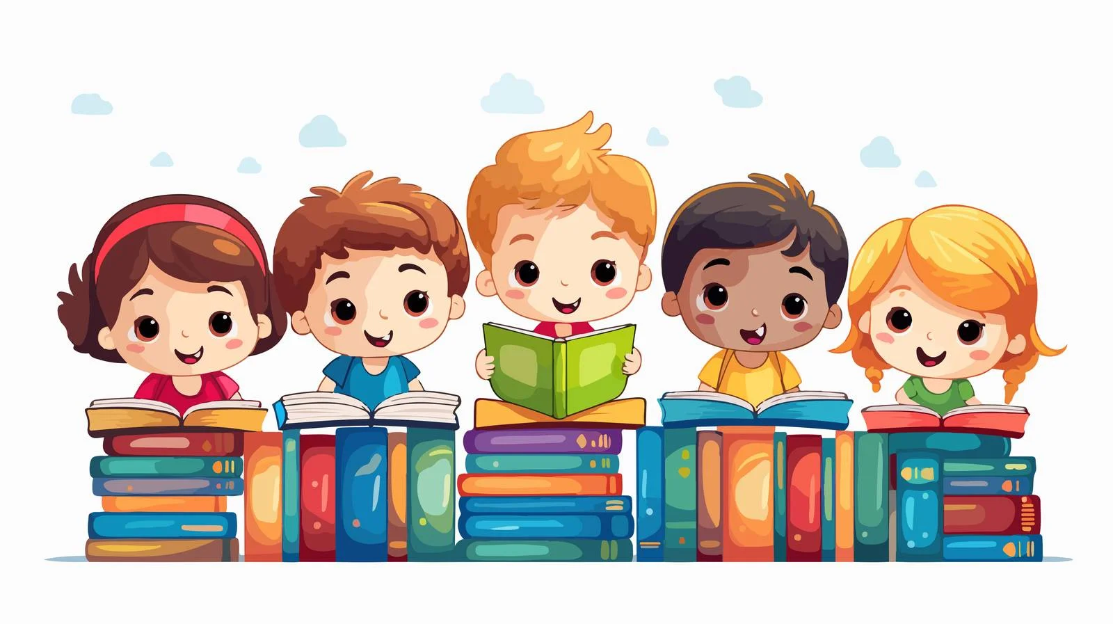 Colorful Book Cover for Learning — free download from Dotvec