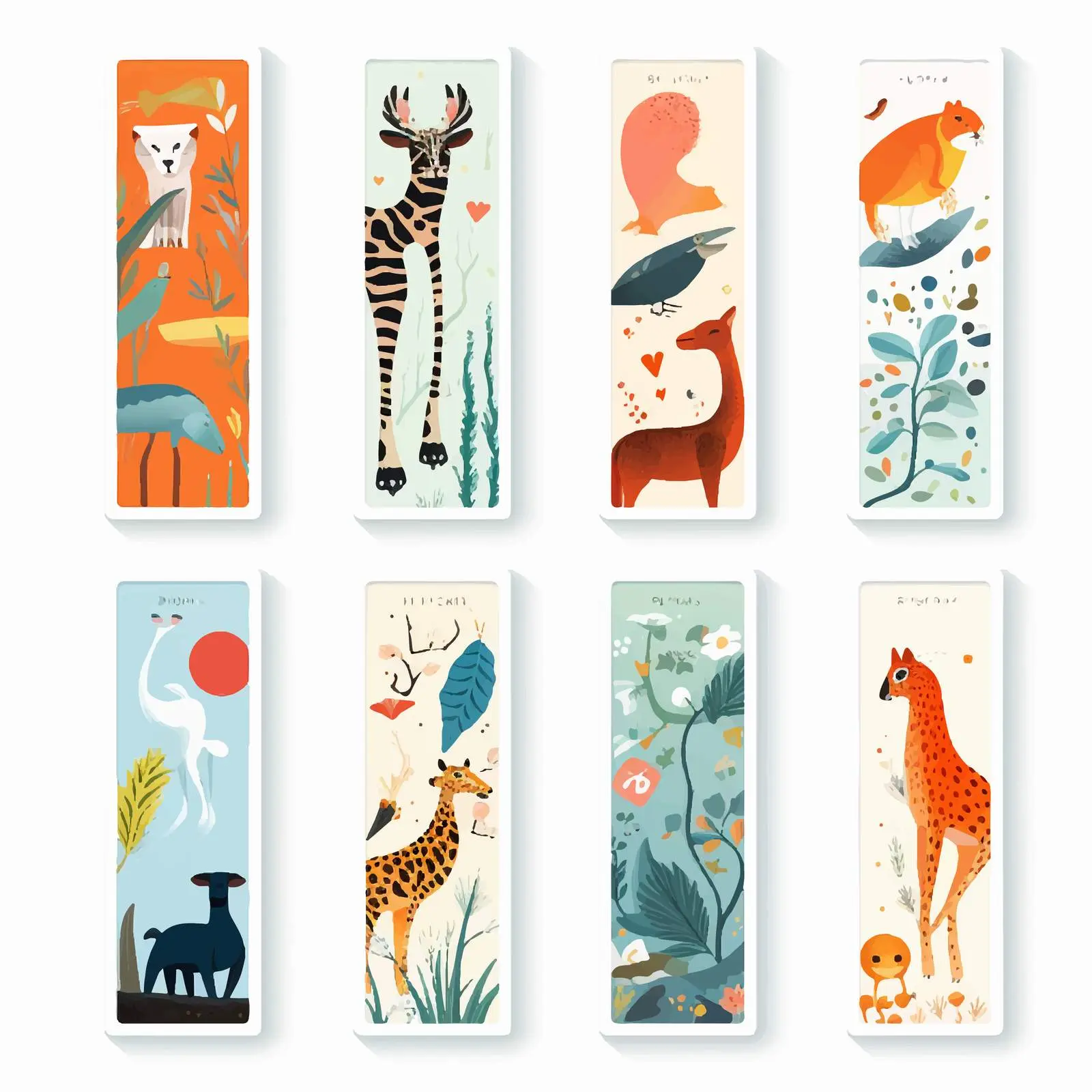 Animal and Letter Bookmark Templates – free learning tools image from Dotvec