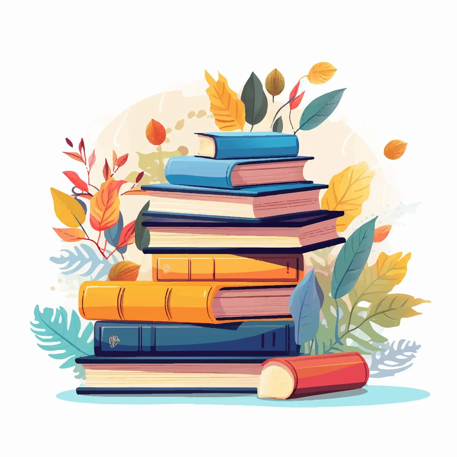 Books Stack Poster for Education and Knowledge — free download from Dotvec