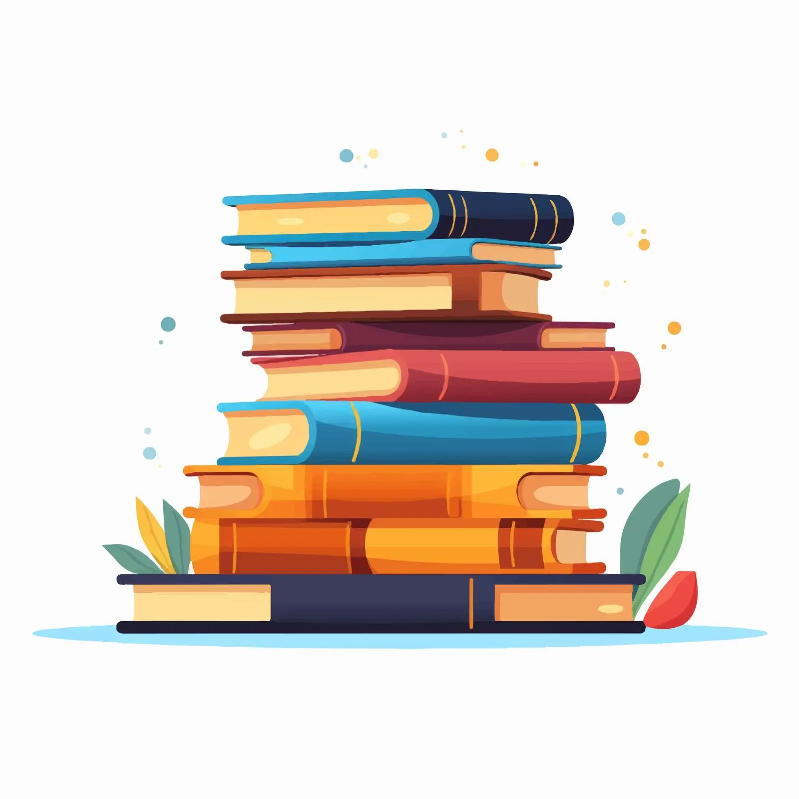 Educational Books Stack Poster Design — free download from Dotvec