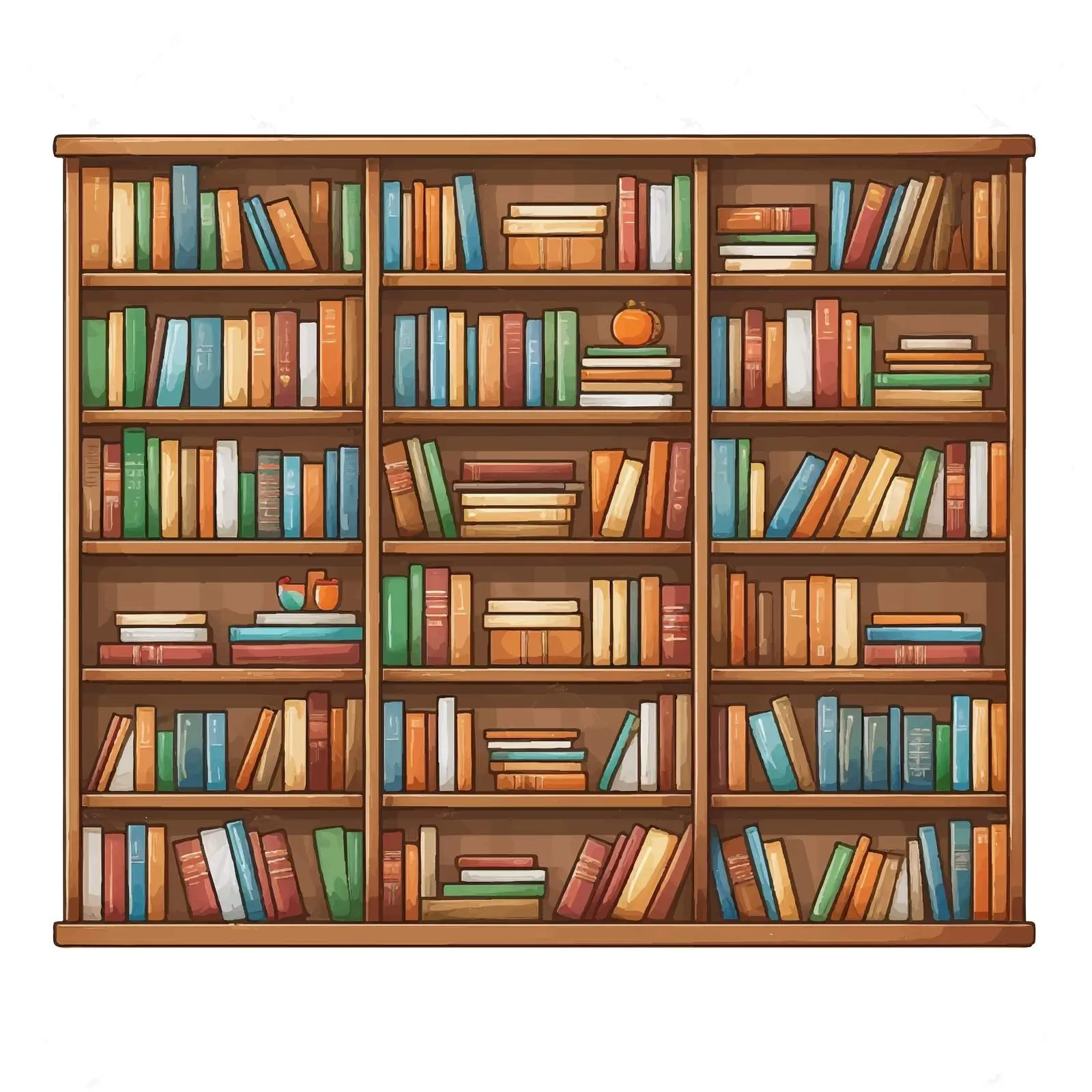 Minimalist Bookshelf Line Vector Illustration — free download from Dotvec
