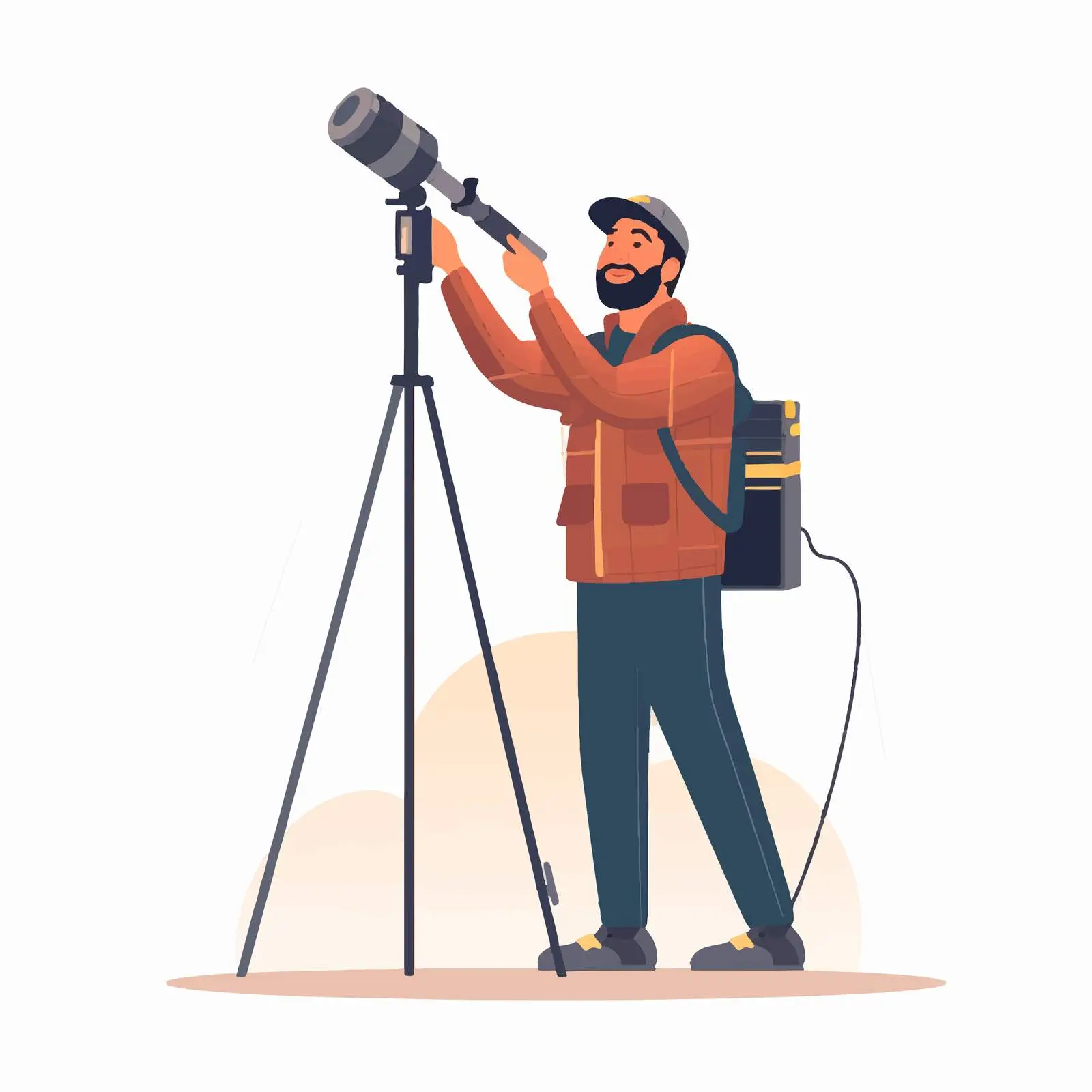 Boom Operator with Microphone on Pole – free recording image from Dotvec