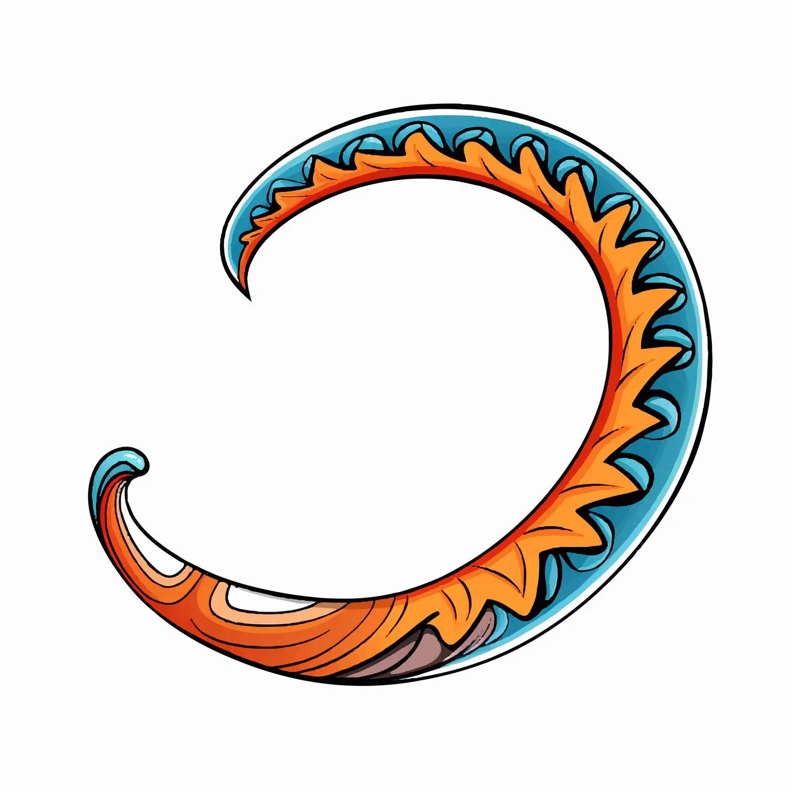 Flat Boomerang Line Vector Illustration – free recreational image from Dotvec