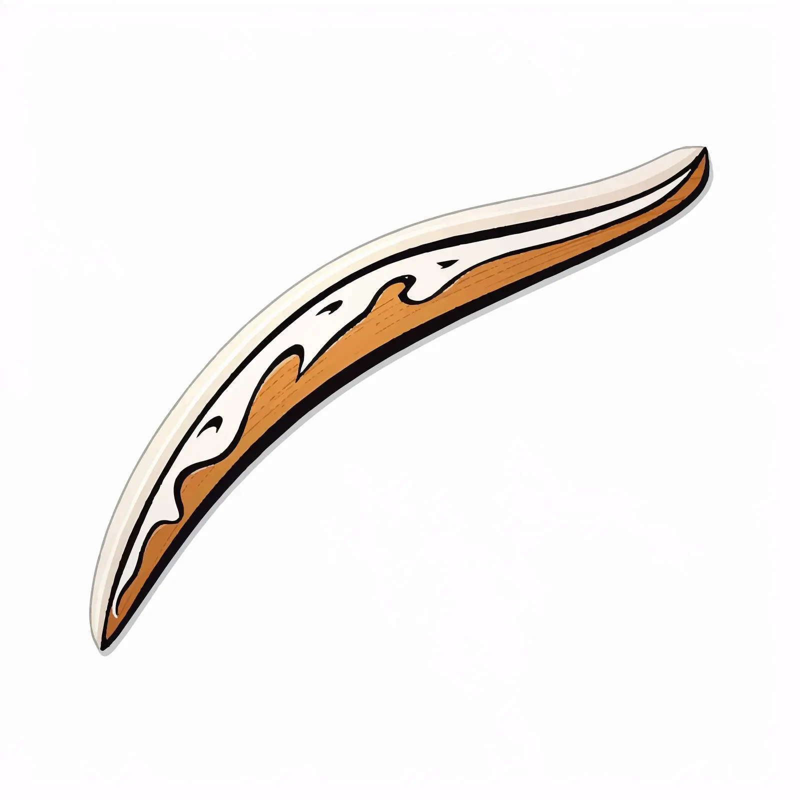 Boomerang Line Vector Illustration on White Background – free sport equipment image from Dotvec