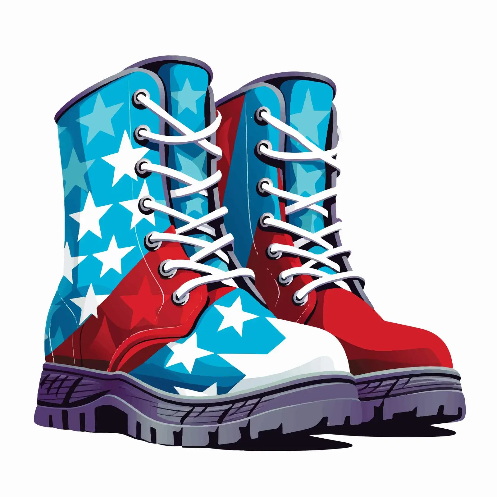 Boot Print in National Flag Colors on White — free download from Dotvec