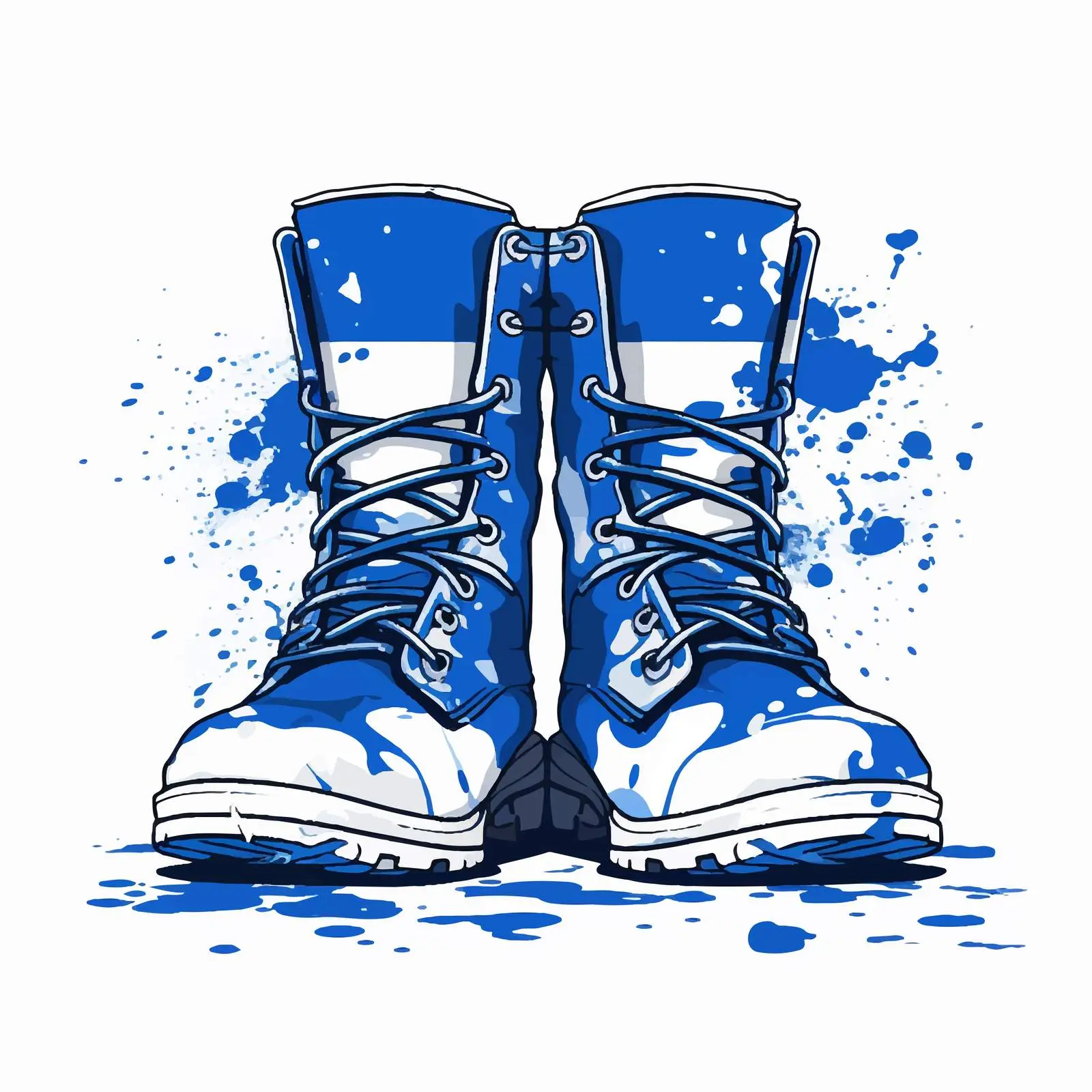 Boot Print with National Flag Colors on White — free download from Dotvec