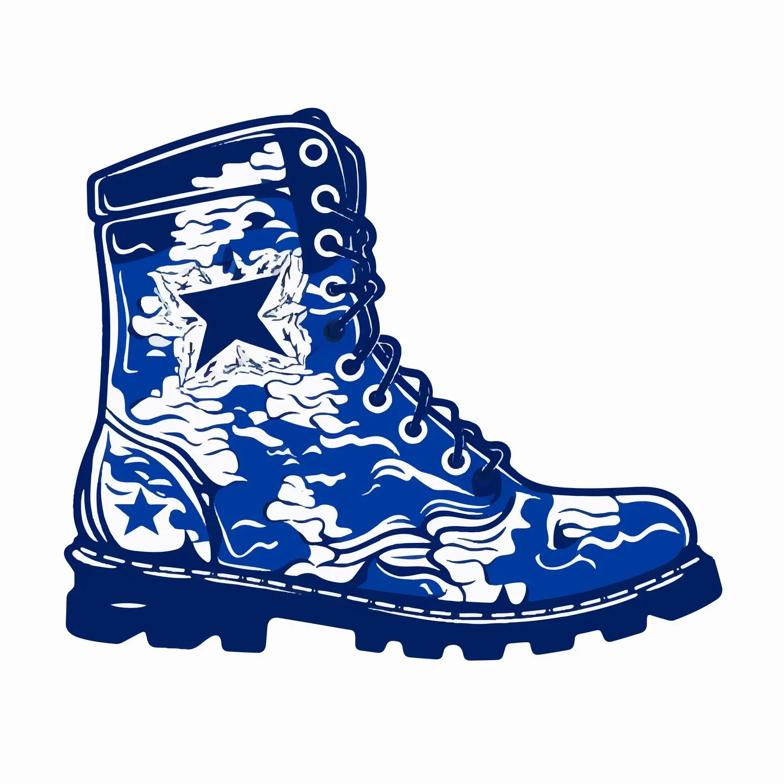 Boot Print in National Flag Colors – free wearable art image from Dotvec