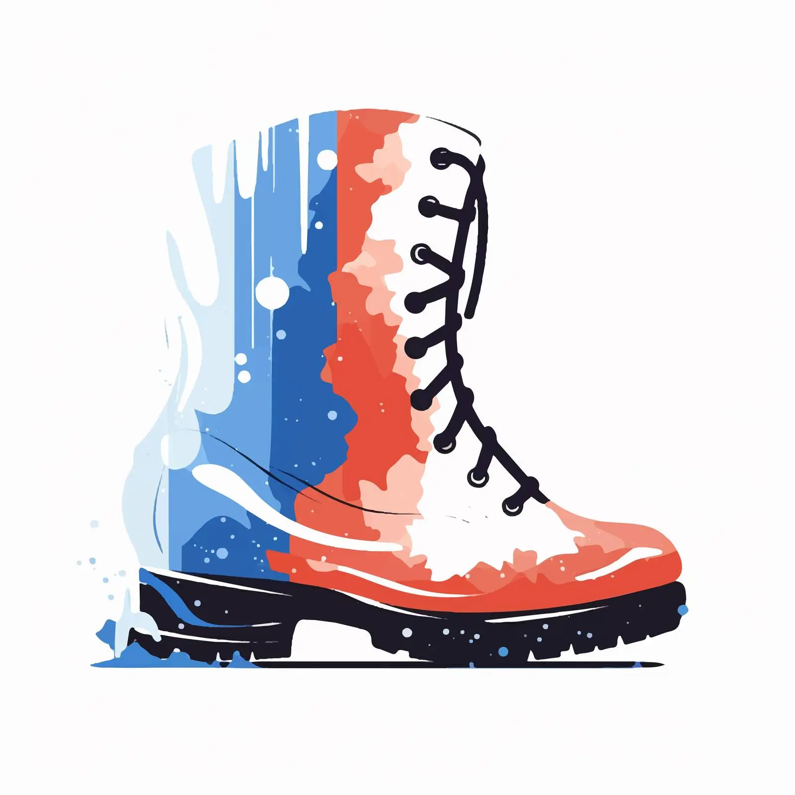 Boot Print in National Flag Colors — free download from Dotvec