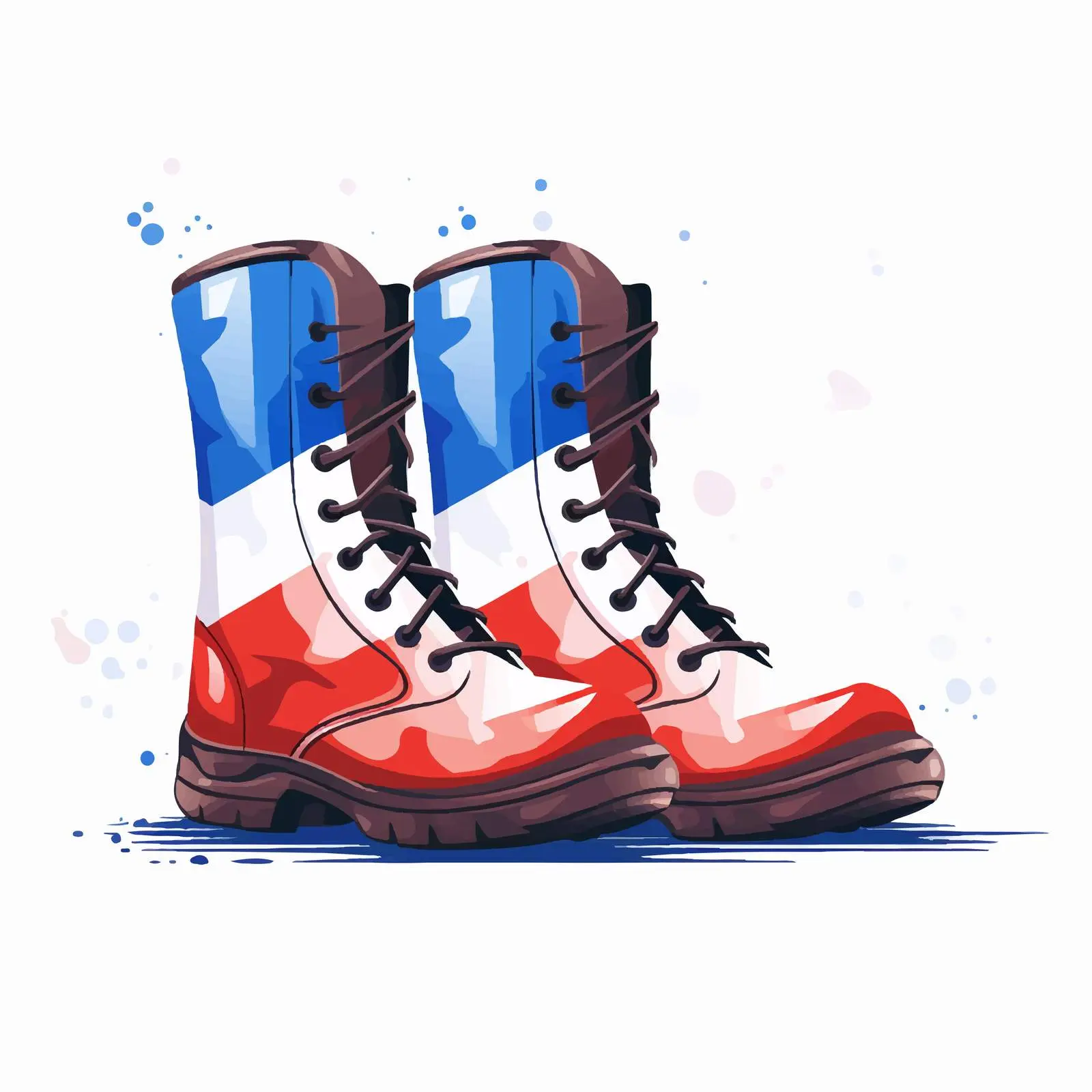 Boot Print in National Flag Colors — free download from Dotvec