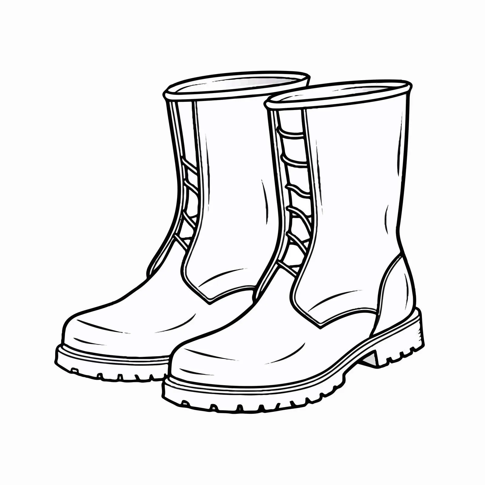 Stylish Boots Outline Vector Illustration — free download from Dotvec