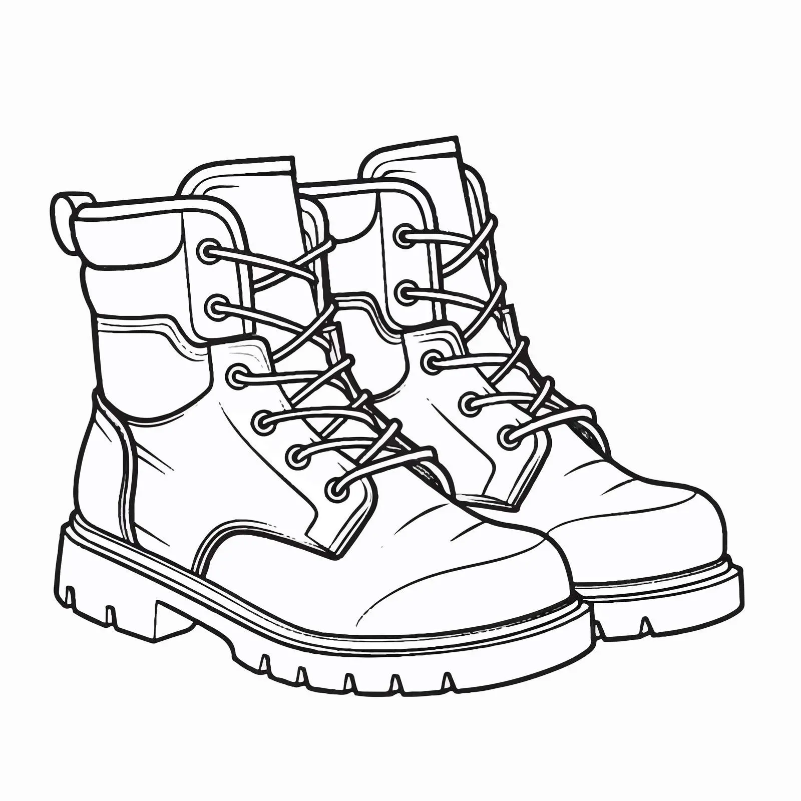 Boots Outline Vector Illustration on White Background — free download from Dotvec