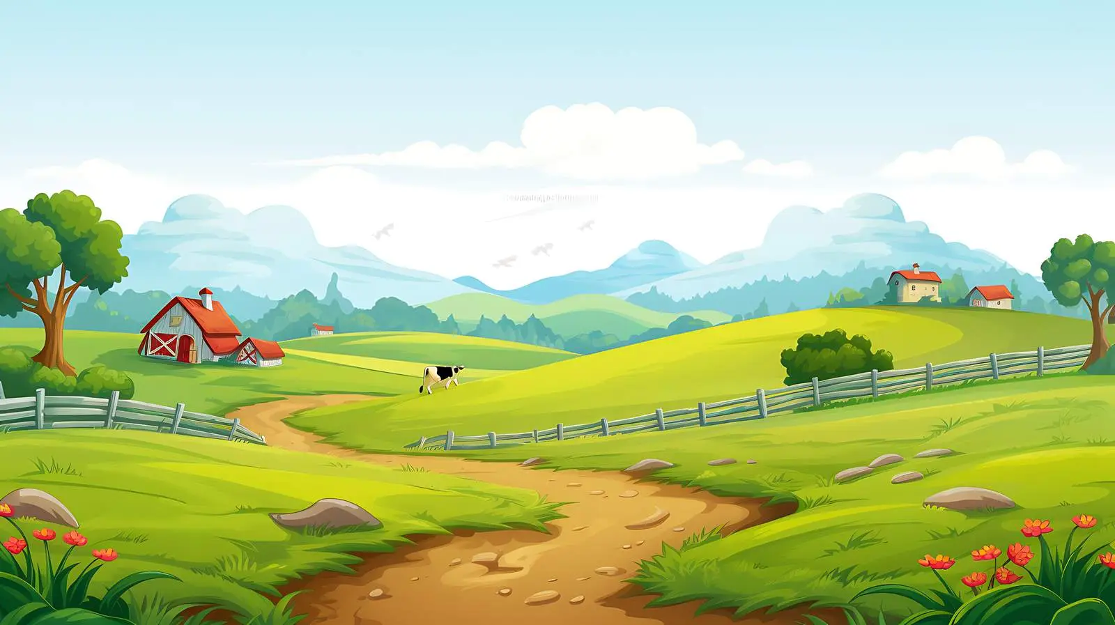 Rural Farm Border Design Template — free download from Dotvec