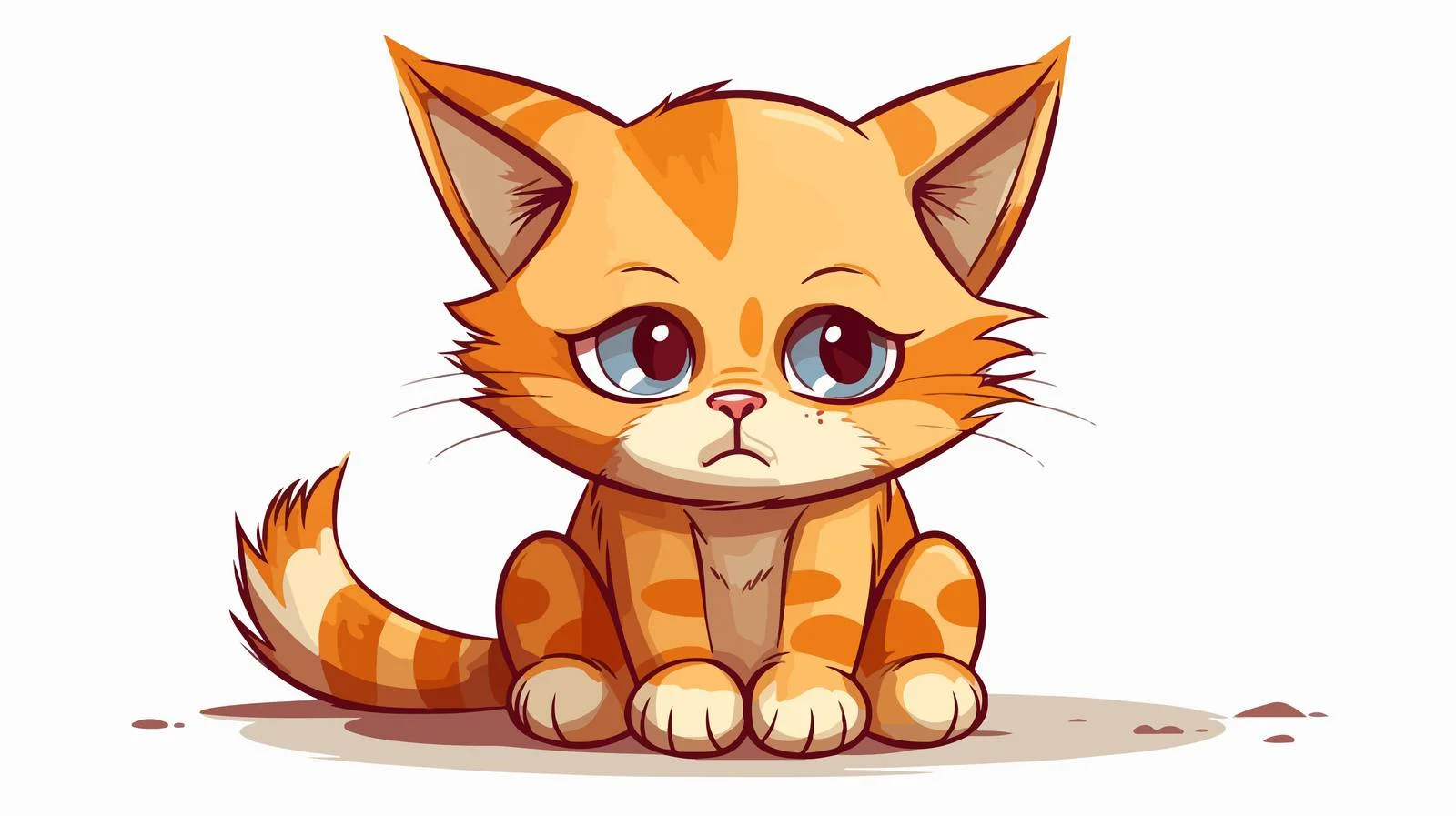 Bored Cartoon Cat Stock Vector Illustration — free download from Dotvec