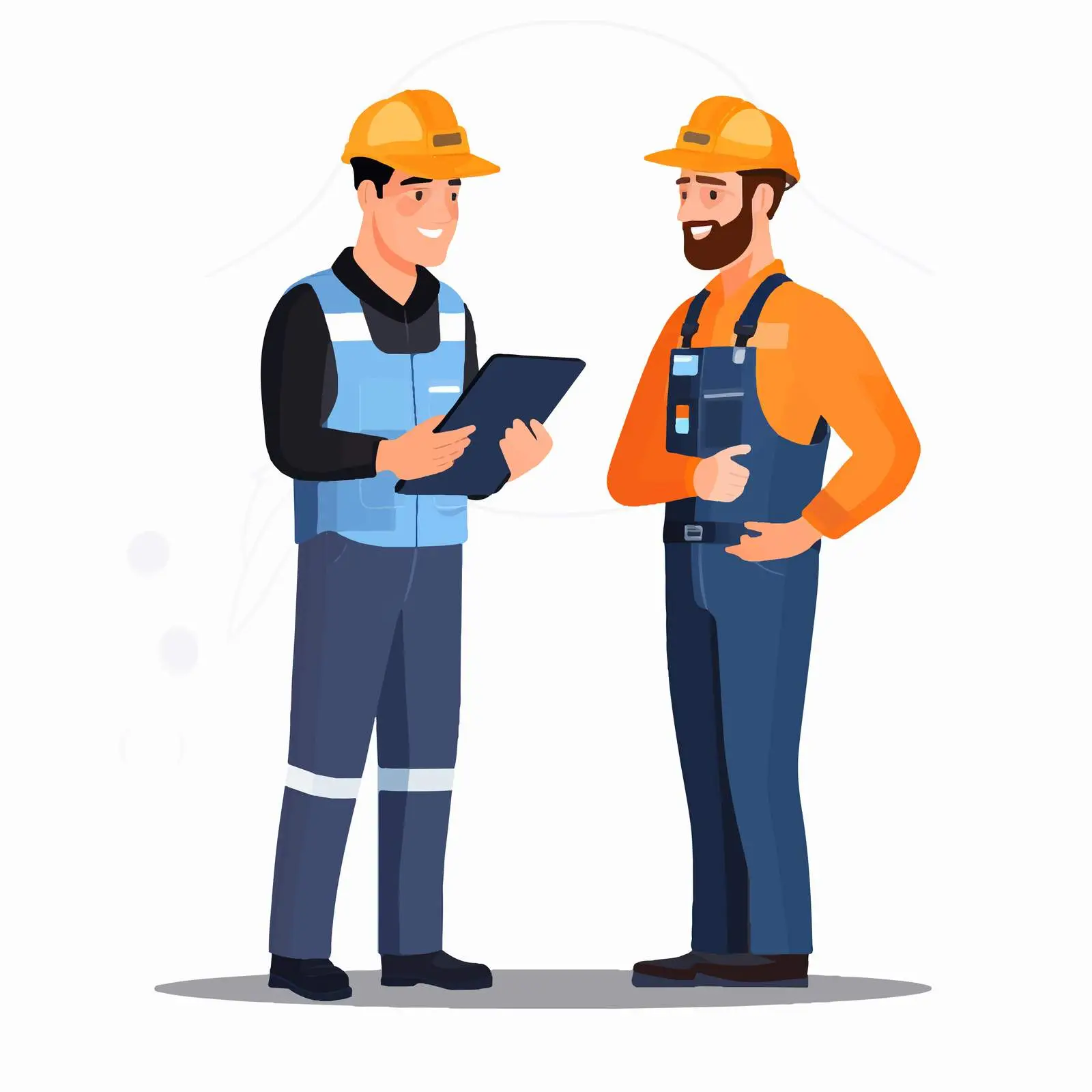 Boss and Repairman Discussing Work Communication — free download from Dotvec