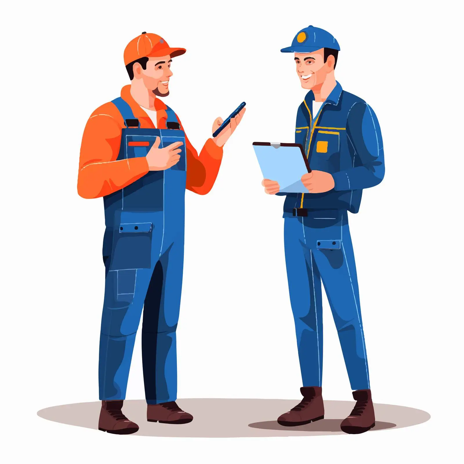Boss and Repairman Work Communication Discussion — free download from Dotvec