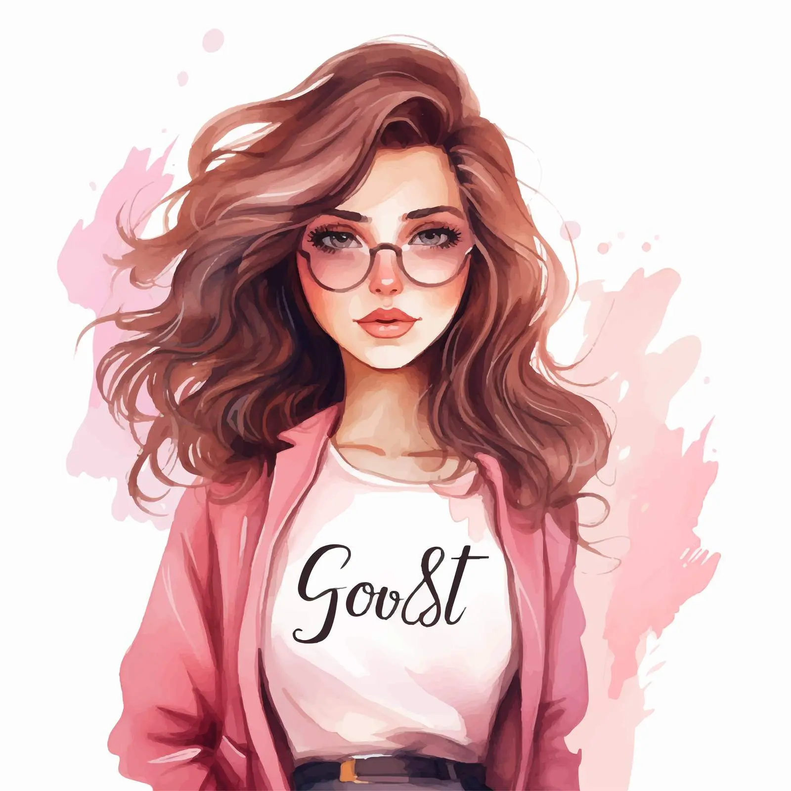 Handwritten Quotes Watercolor Doodle for Boss Girls — free download from Dotvec