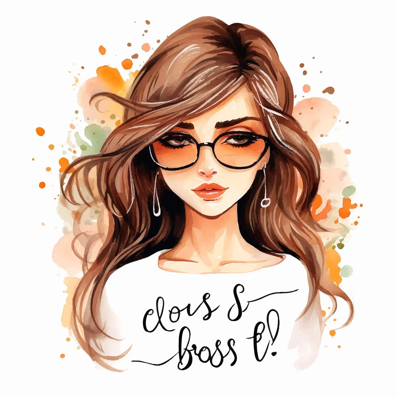 Lovely Watercolor Quotes for Boss Girls – free modern vectors image from Dotvec