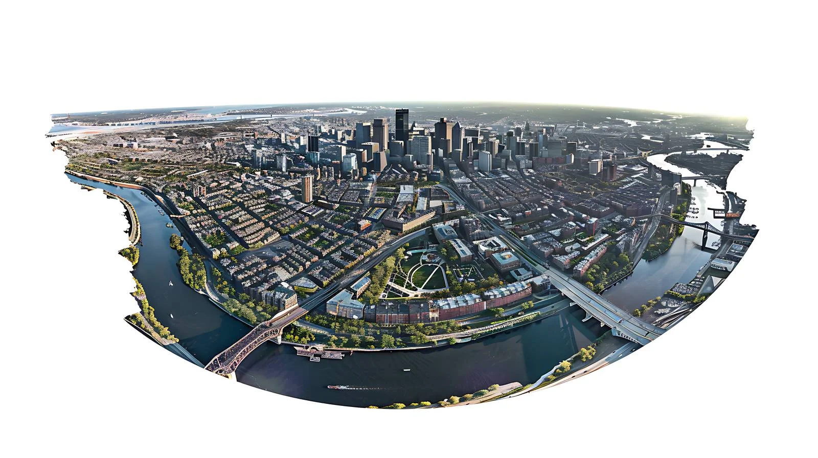 Boston Aerial View Charles River Downtown — free download from Dotvec
