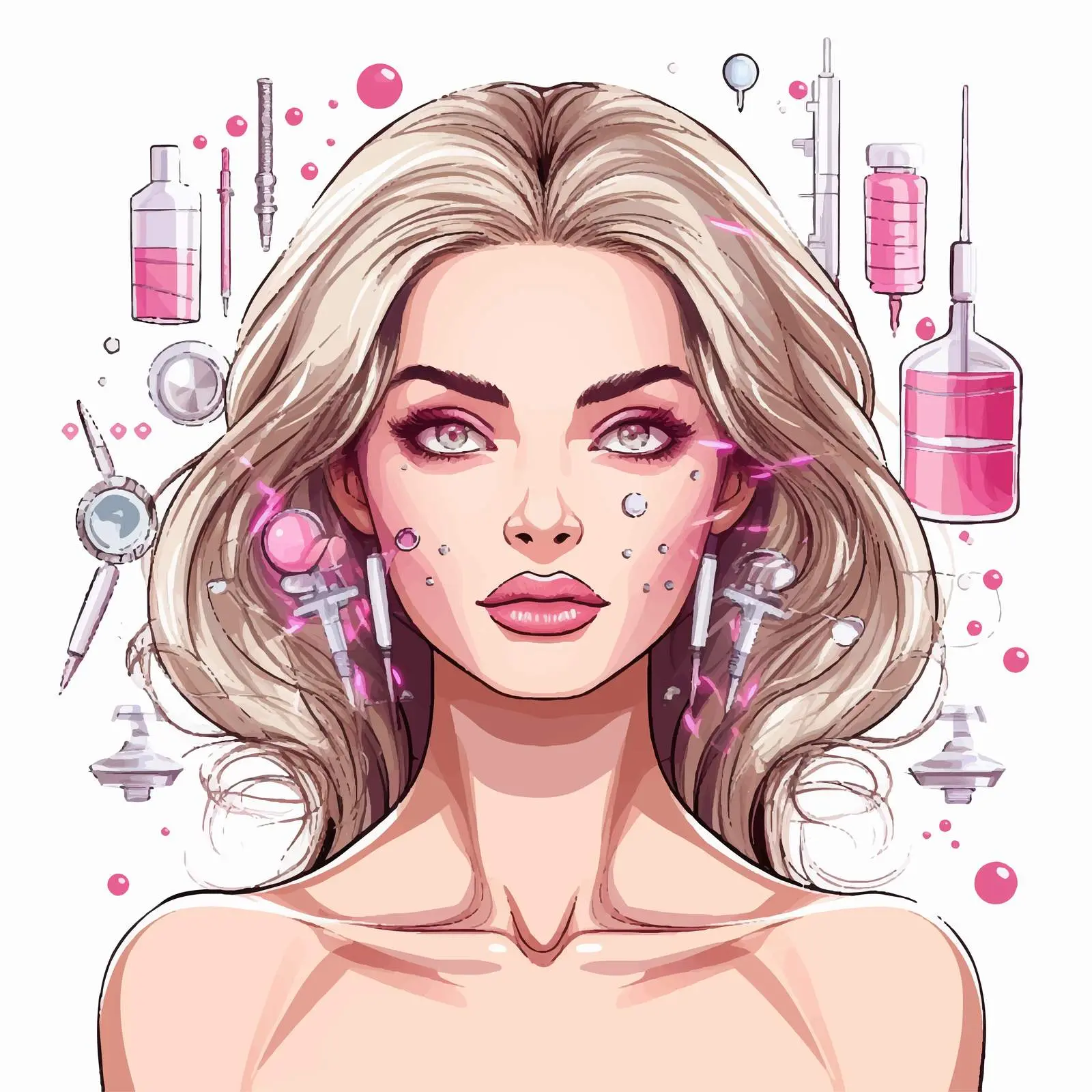 Portrait of a Woman Undergoing Botox Treatments – free beauty therapy image from Dotvec