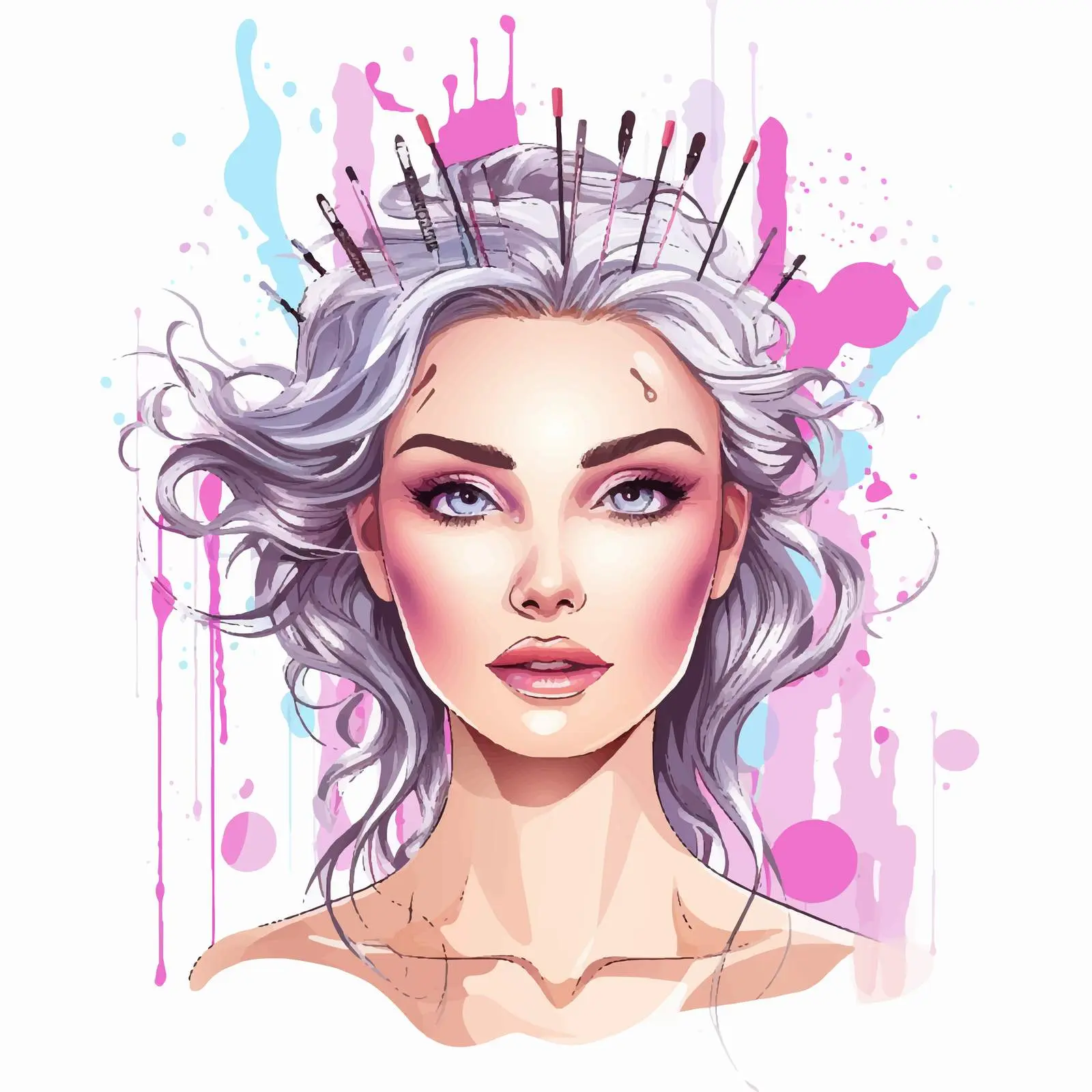 Woman Portrait with Botox Cosmetic Injections — free download from Dotvec