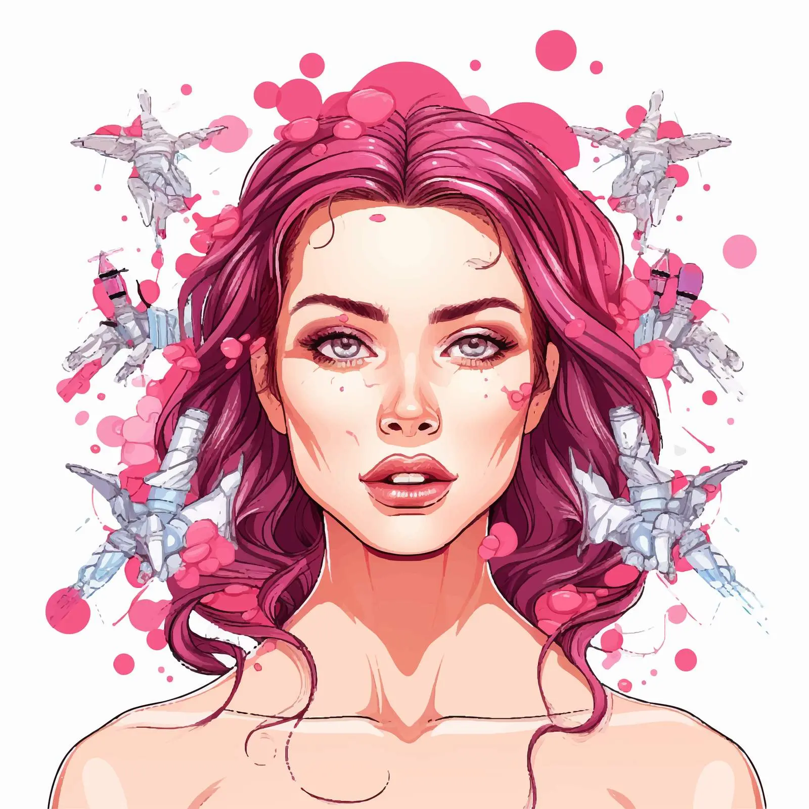 Cosmetic Beauty Portrait with Botox Injections – free vitality image from Dotvec