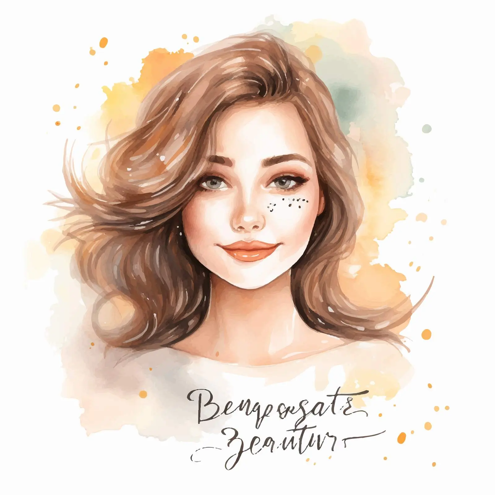 Beautiful Girl Portrait with Happiness Quote — free download from Dotvec