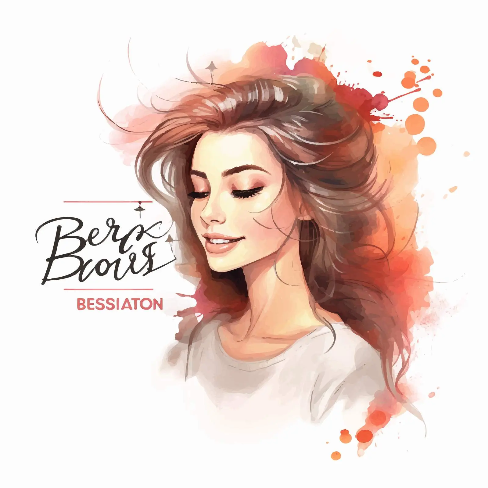 Beautiful Girl Portrait with Handwritten Quote — free download from Dotvec