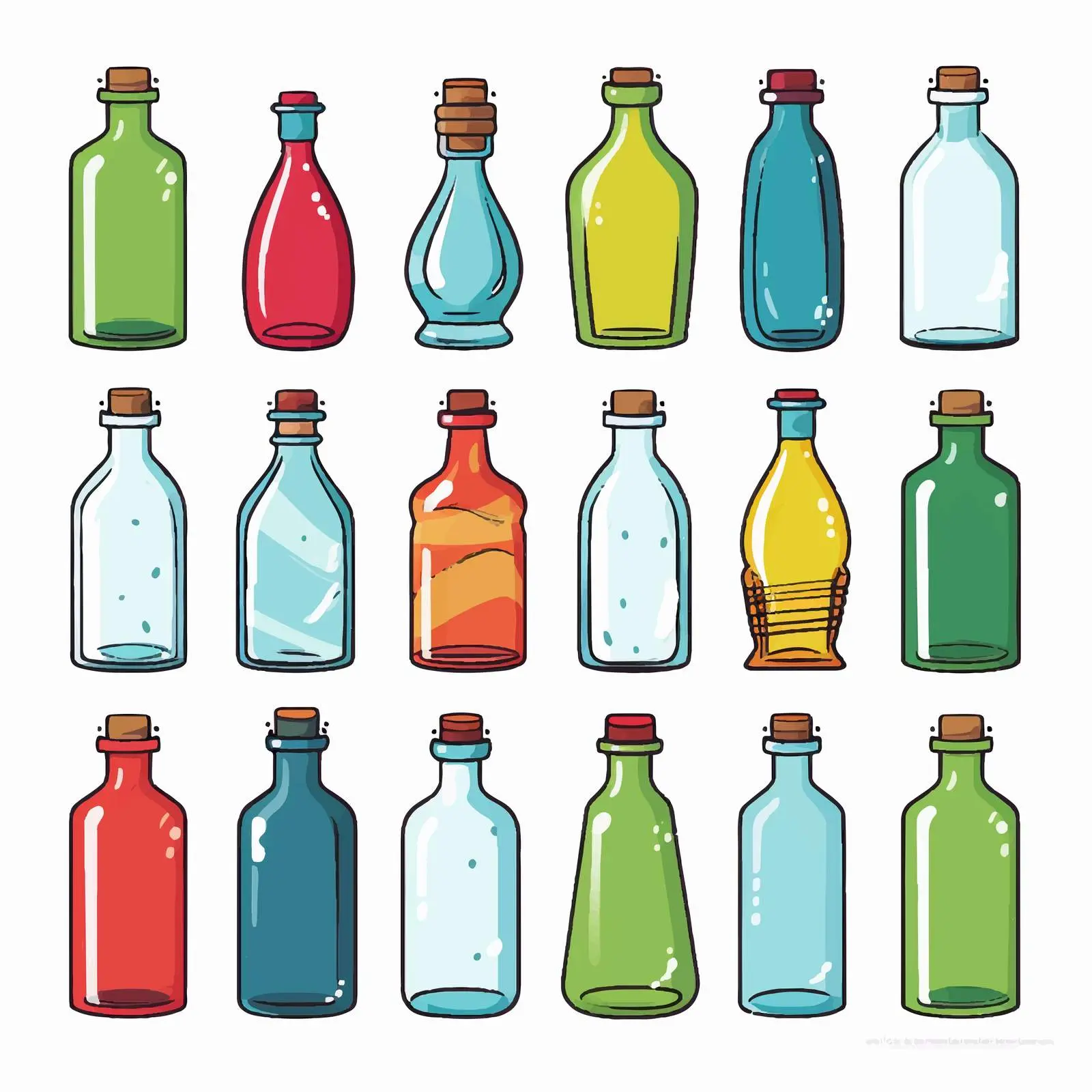 Vector Bottle Illustration on White Background — free download from Dotvec