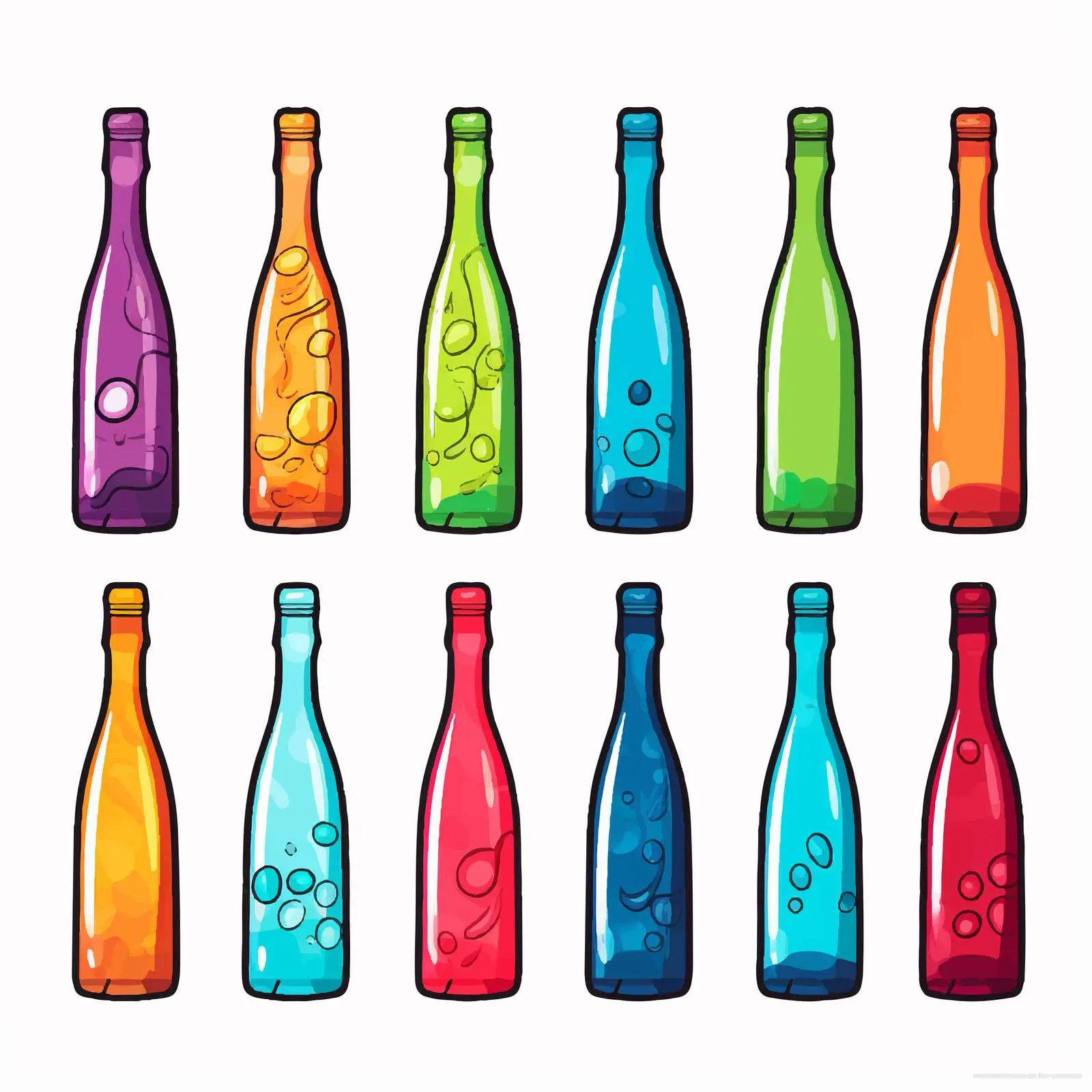 Line Art Bottle Vector Illustration — free download from Dotvec