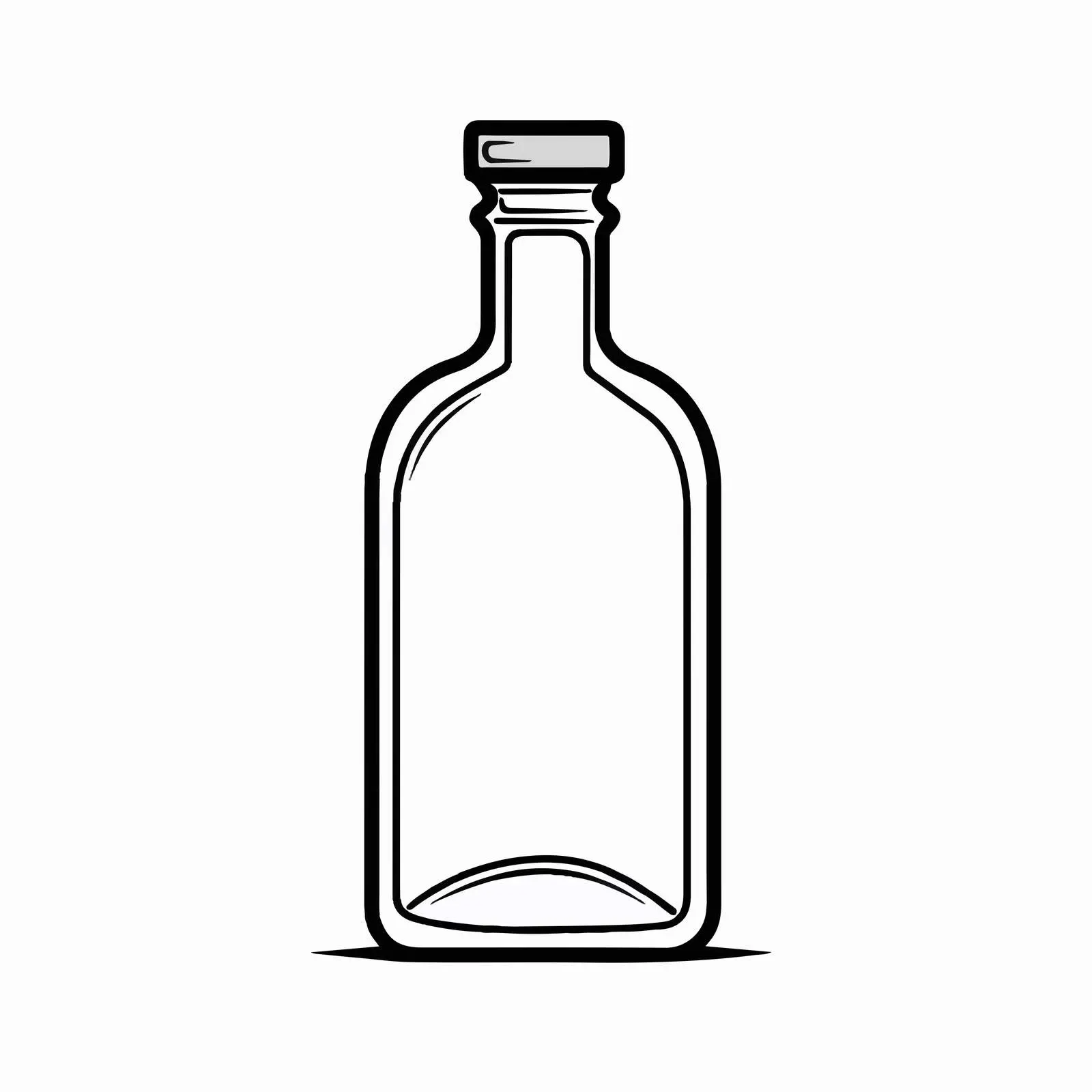 Cartoon Bottle Outline Vector Illustration — free download from Dotvec