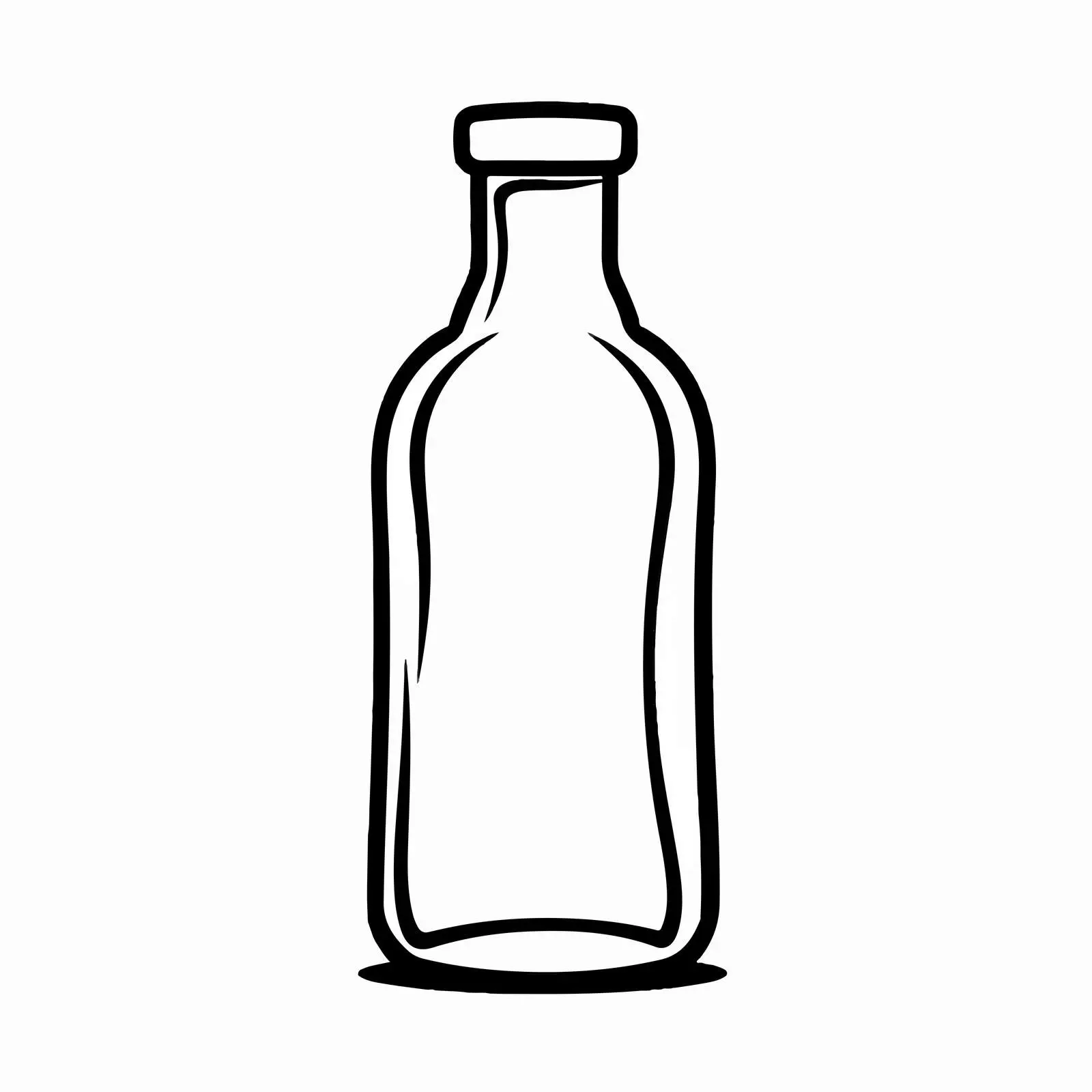 Cartoon Bottle Outline Vector Illustration — free download from Dotvec