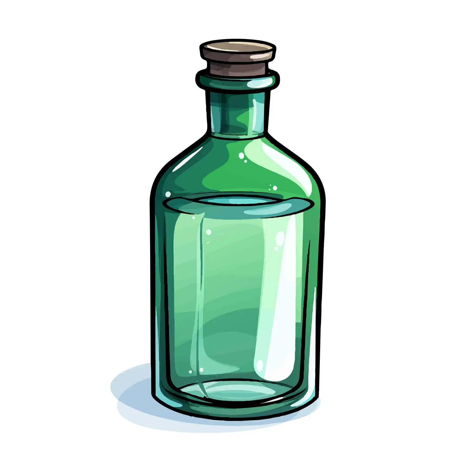 Cartoon Bottle Vector Illustration — free download from Dotvec