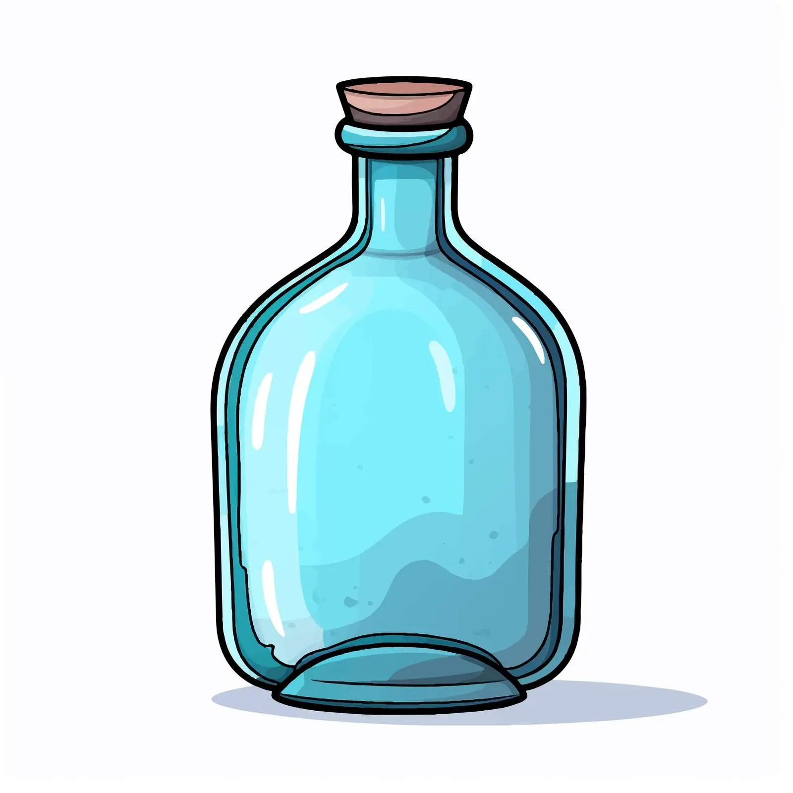 Cartoon Bottle Vector Illustration — free download from Dotvec