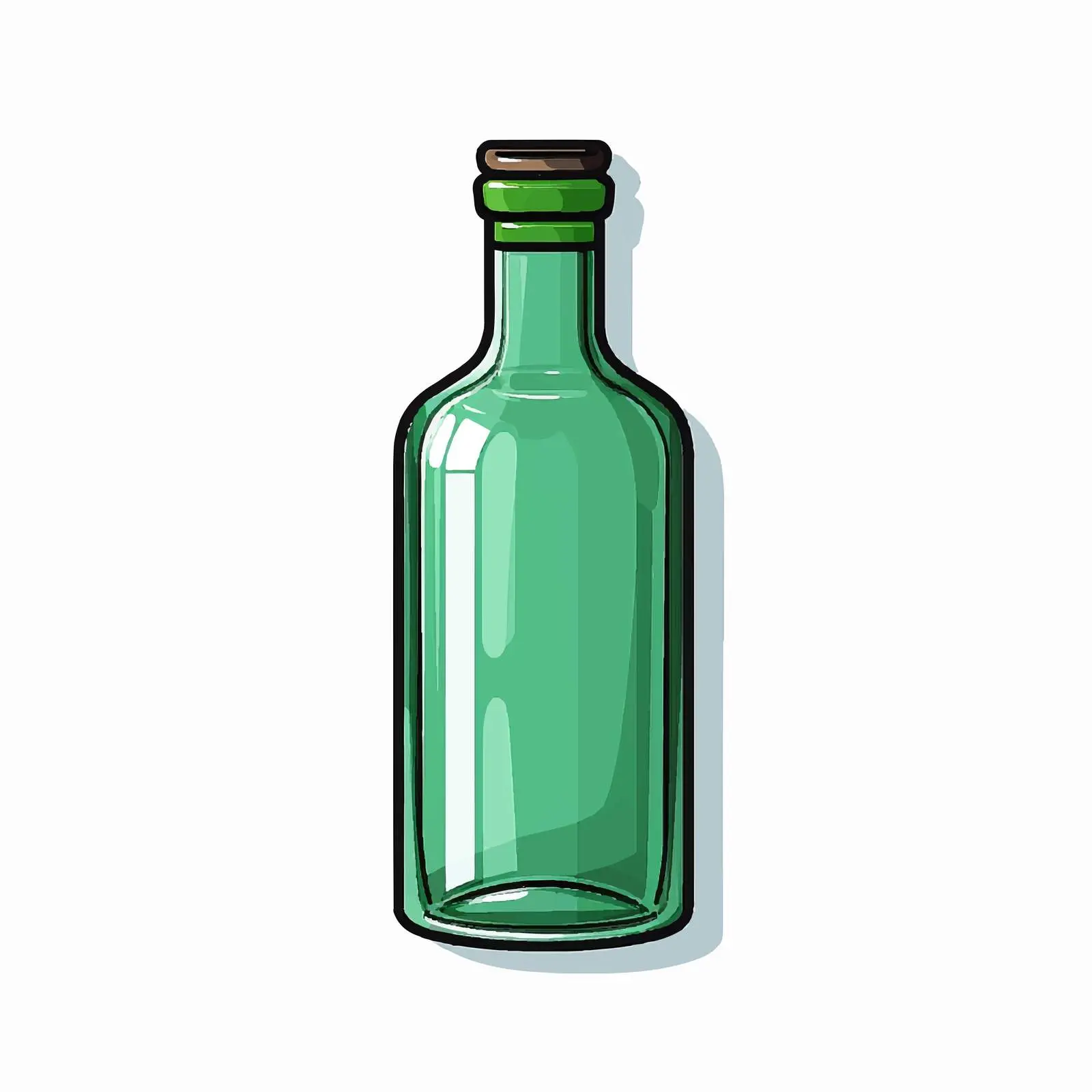 Isolated Bottle Vector Illustration on White Background – free beverage container image from Dotvec