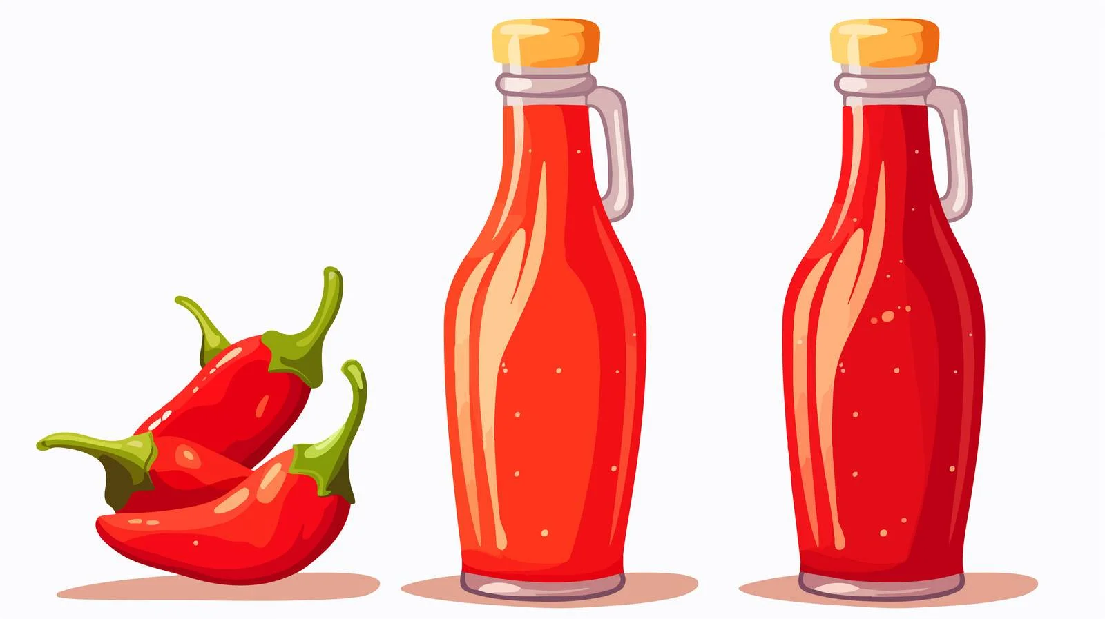 Premium Red Hot Sauce Bottle — free download from Dotvec