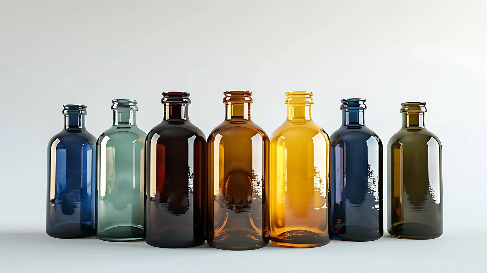Dark Glass Bottles for Chemicals Isolated — free download from Dotvec