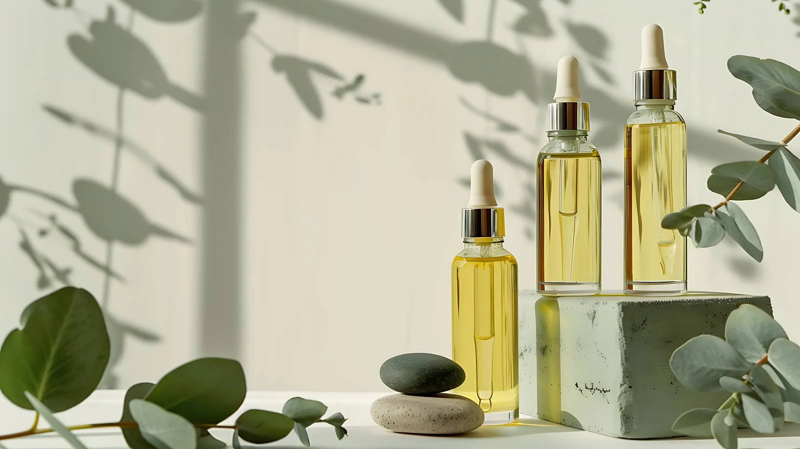 Eucalyptus Cosmetic Oil Bottles — free download from Dotvec