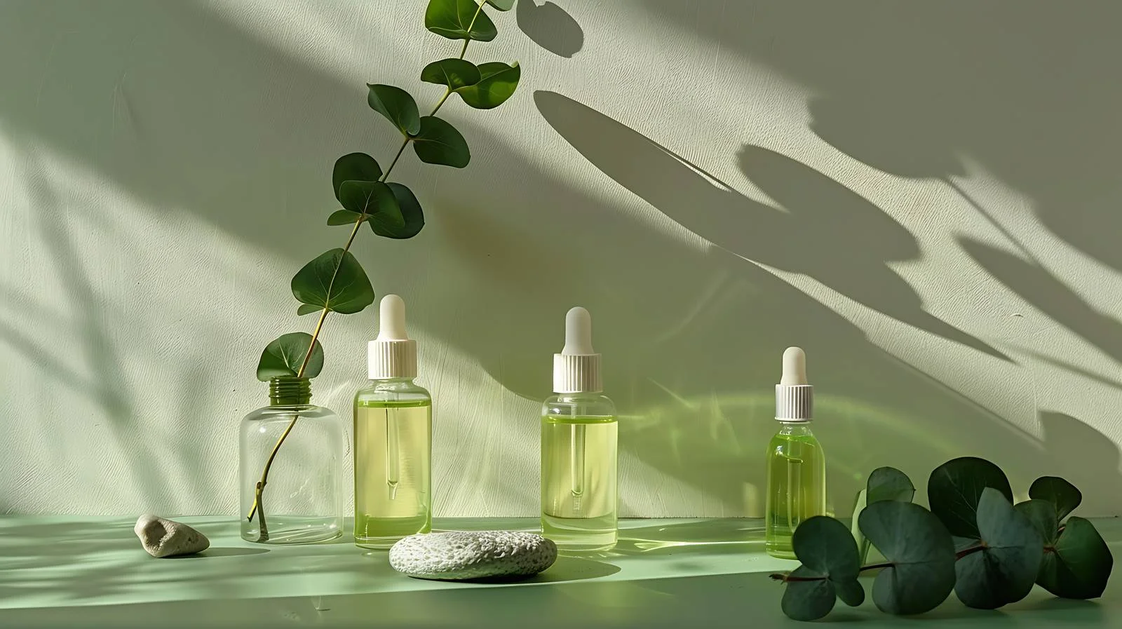Eucalyptus Cosmetic Oil Bottles — free download from Dotvec